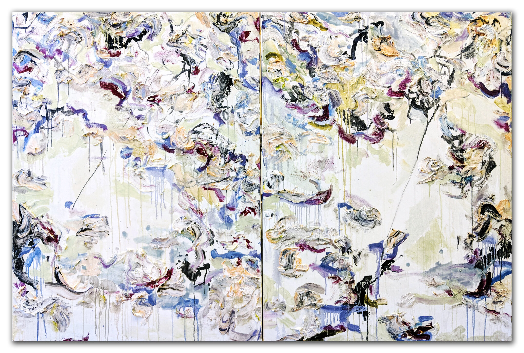“By Streams of Living Water”  Mixed media on canvas, 2018