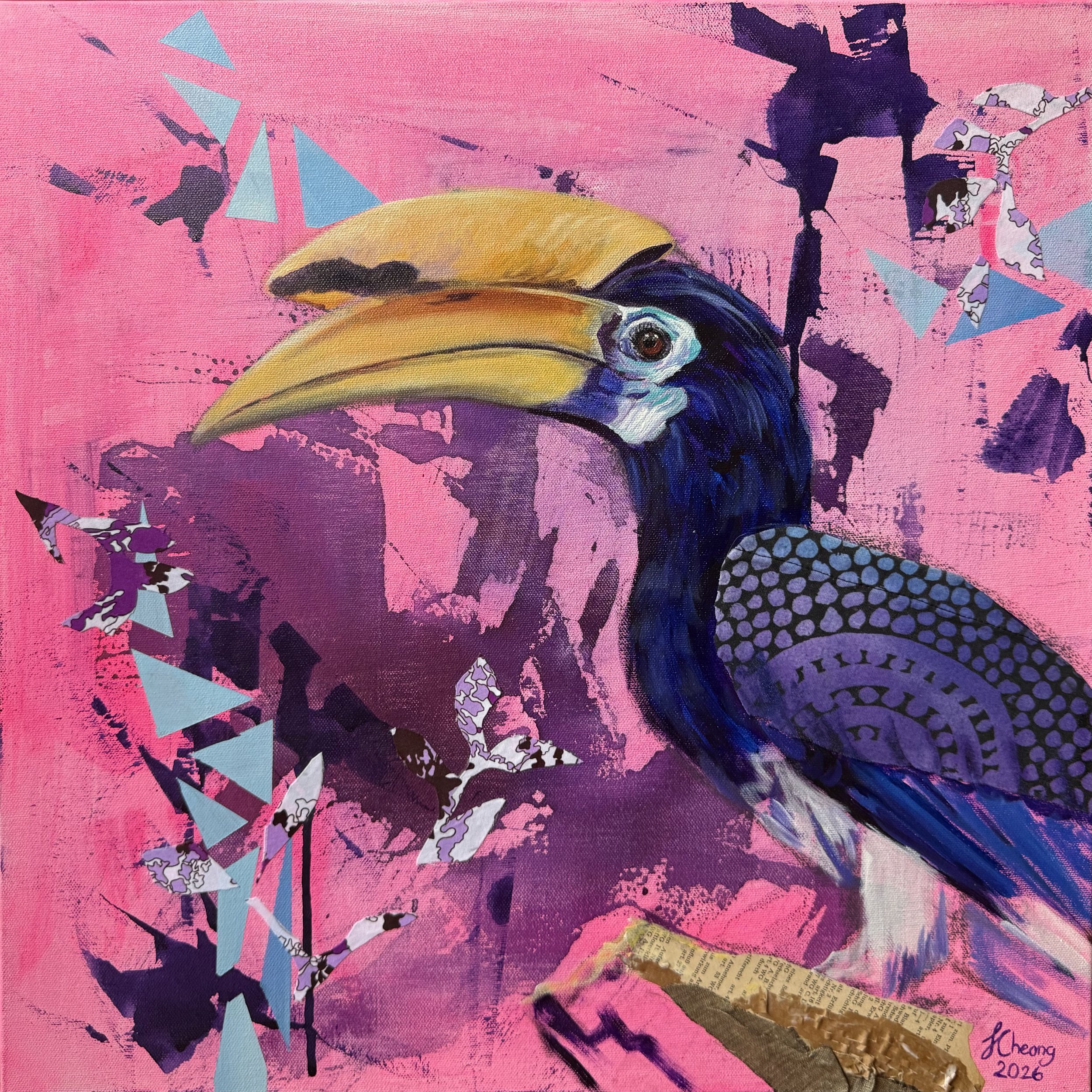 Jillian Cheong_Hornbill in pink 2_50cmx50cm_2026.jpg