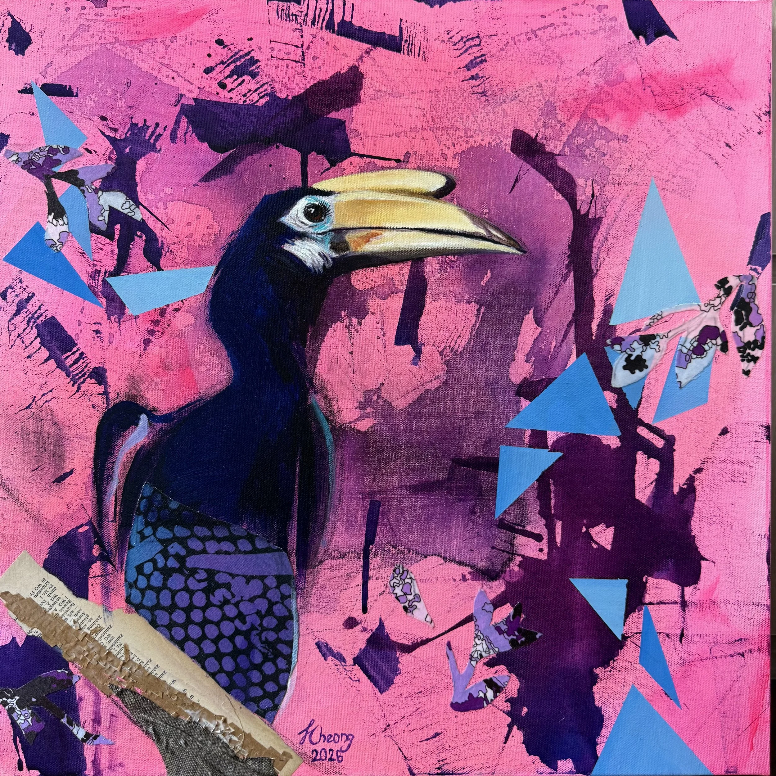 Jillian Cheong_Hornbill in pink 1_50cmx50cm_2026.jpg