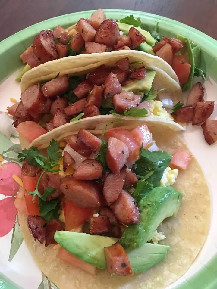 Turkey Sausage breakfast tacos