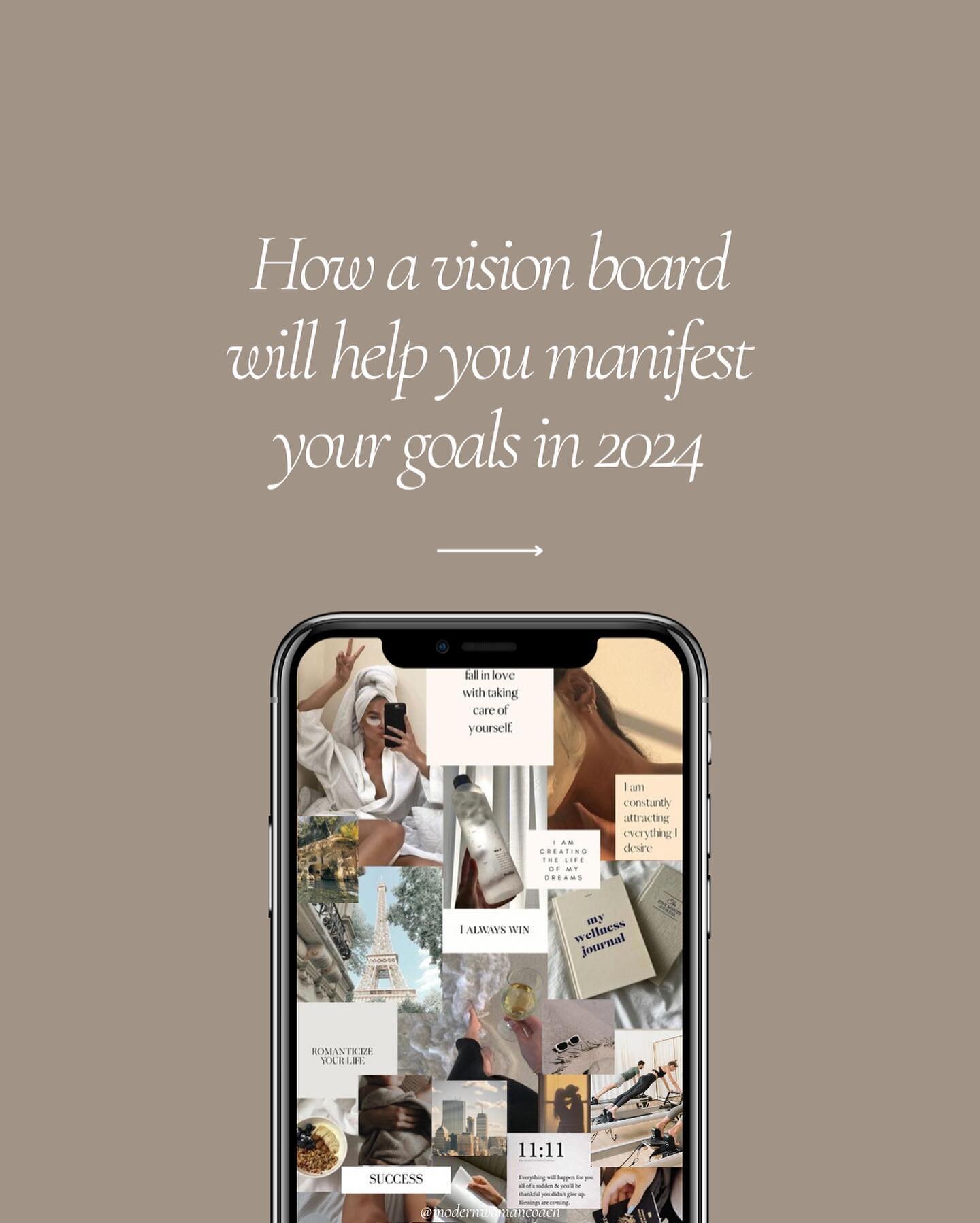 Ready to begin your 2024 manifestation journey? Click through and uncover the research-backed science behind how vision boards help you manifest your goals! Hint: it may not be what you think! 🫢

Plus, find out when I&rsquo;m hosting my annual visio