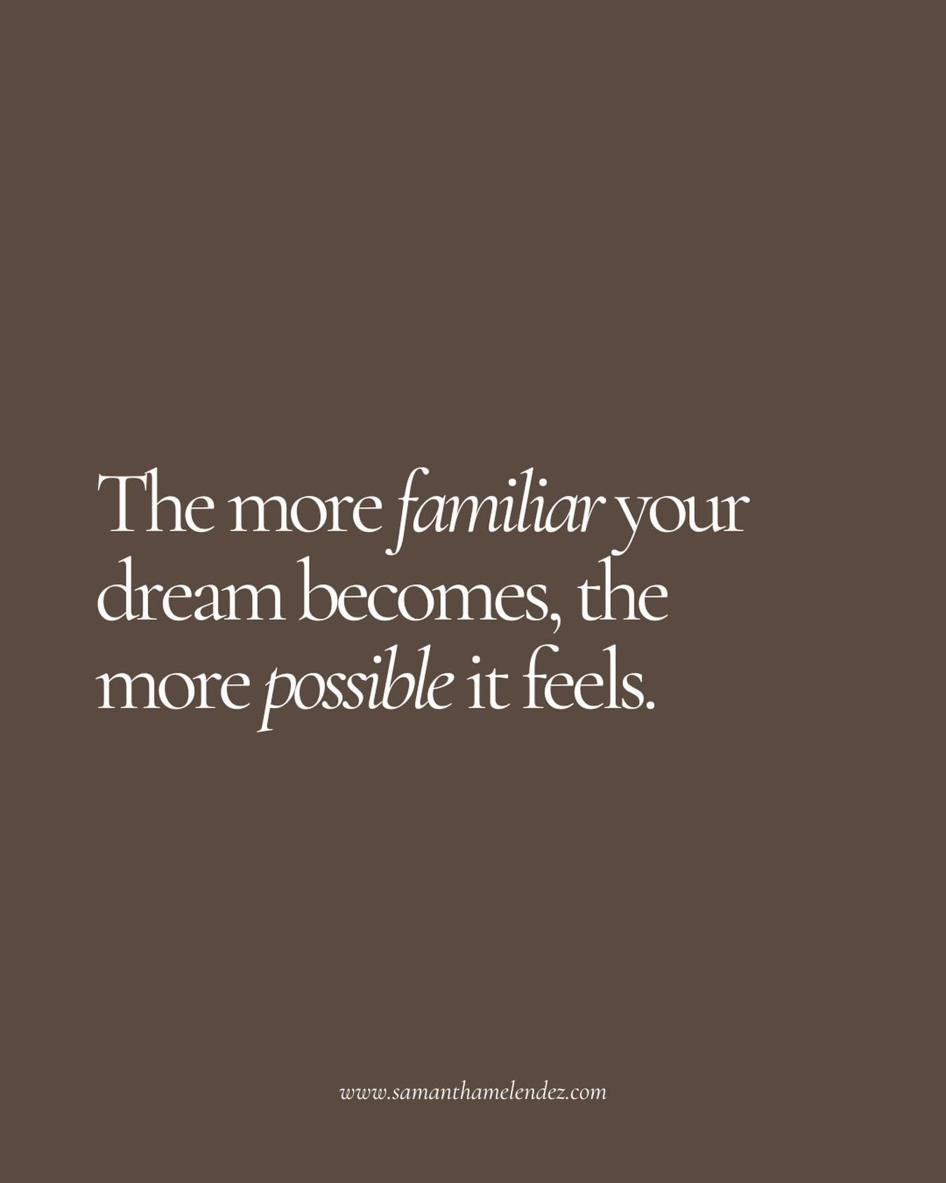 One of the biggest reasons people don&rsquo;t move toward the life they say they want is not lack of desire. 
 
It&rsquo;s lack of familiarity.
 
Why is that? Well, your nervous system is wired to keep you safe. And safe usually means familiar.
 
So 