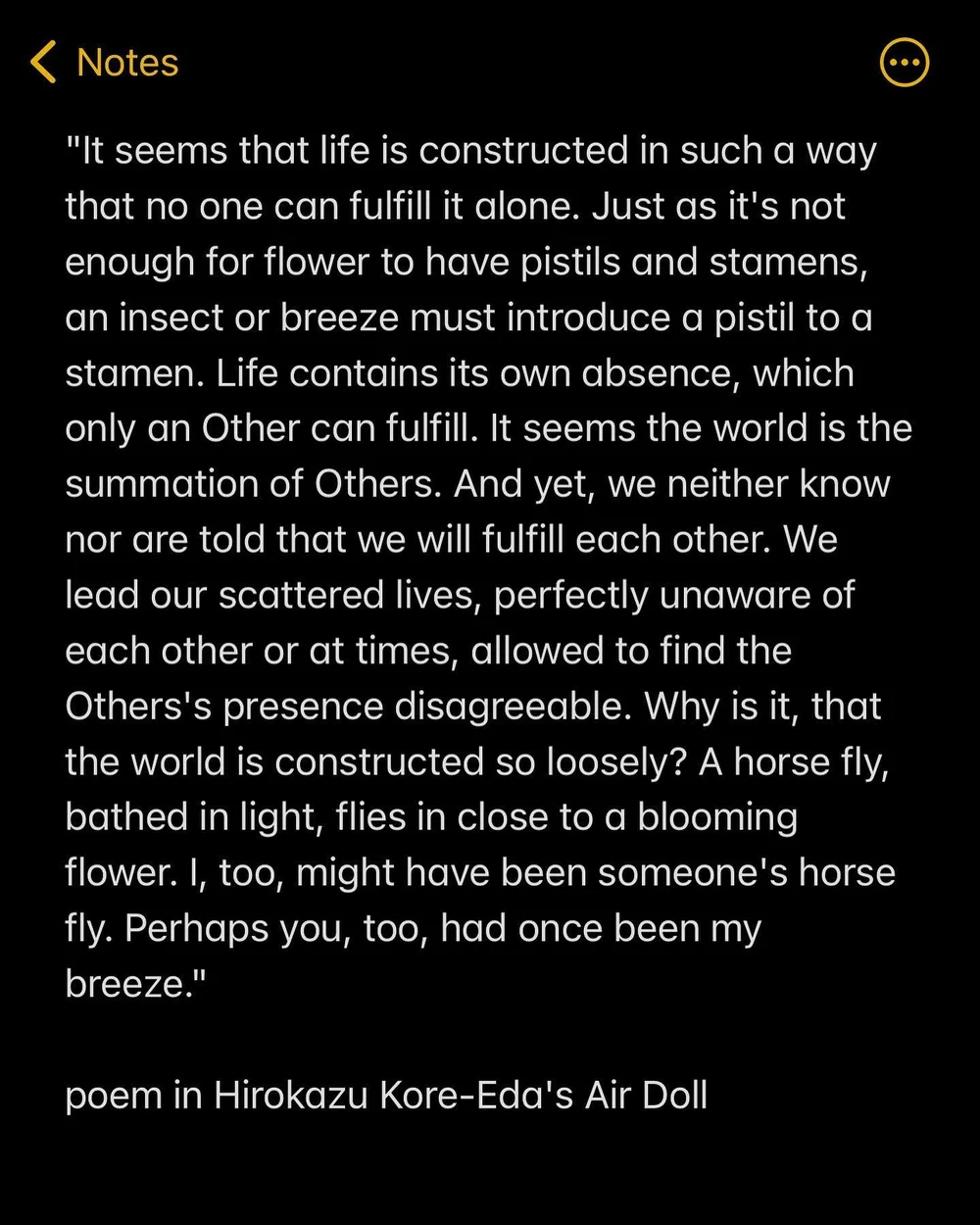 &ldquo;It seems the world is the summation of Others&rdquo; 🤝🌳🫂✨🕸🤲🌏