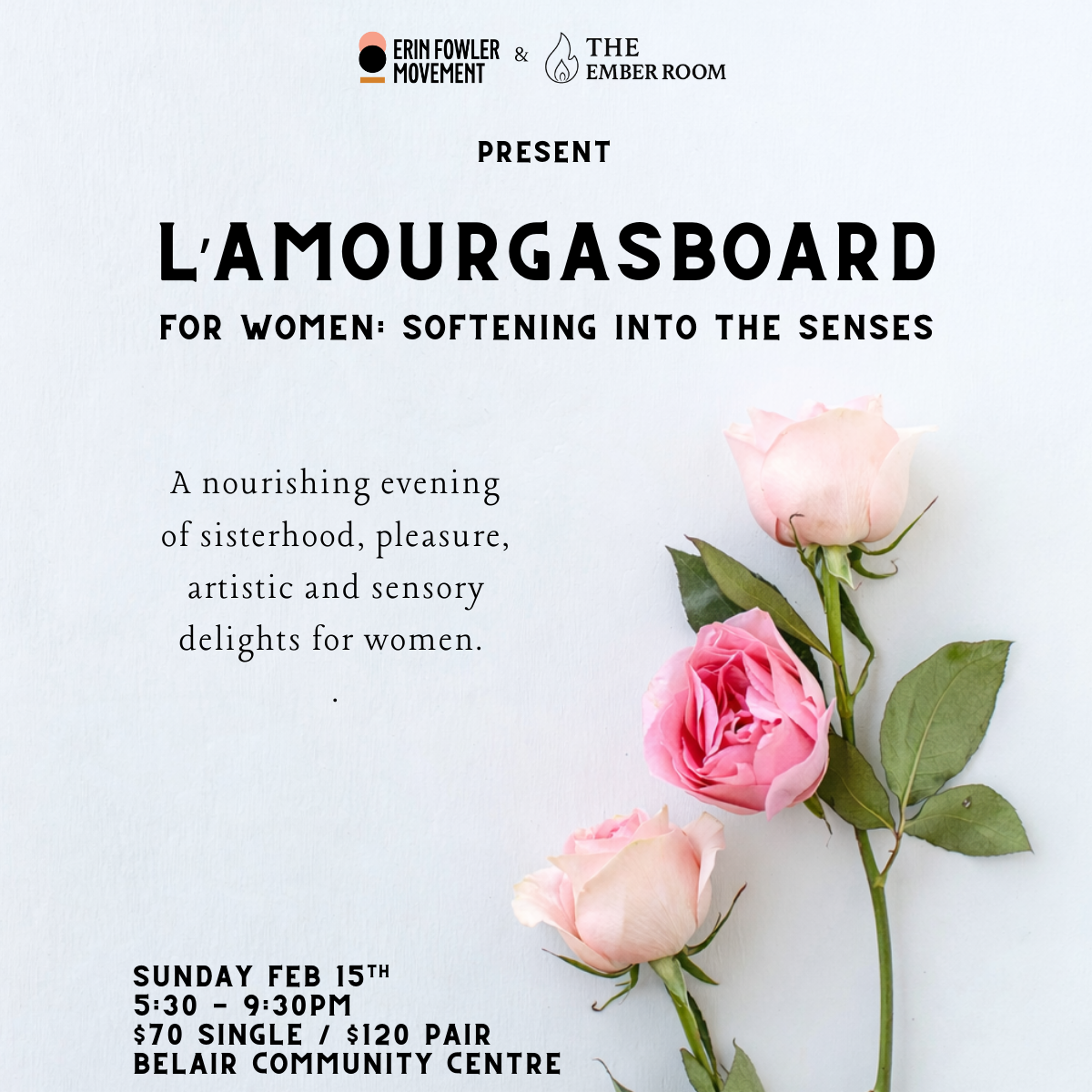 ENDED L'Amourgasboard - Valentines Weekend Women's Edition - Sun 15th