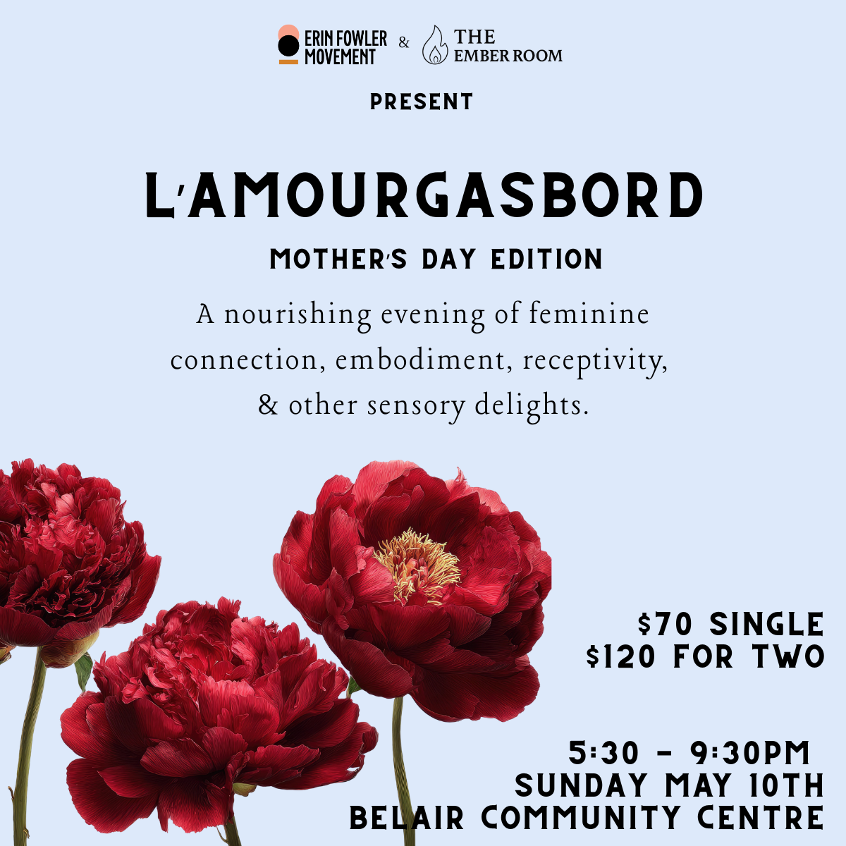 L'Amourgasbord - For Women - Sun May 10th