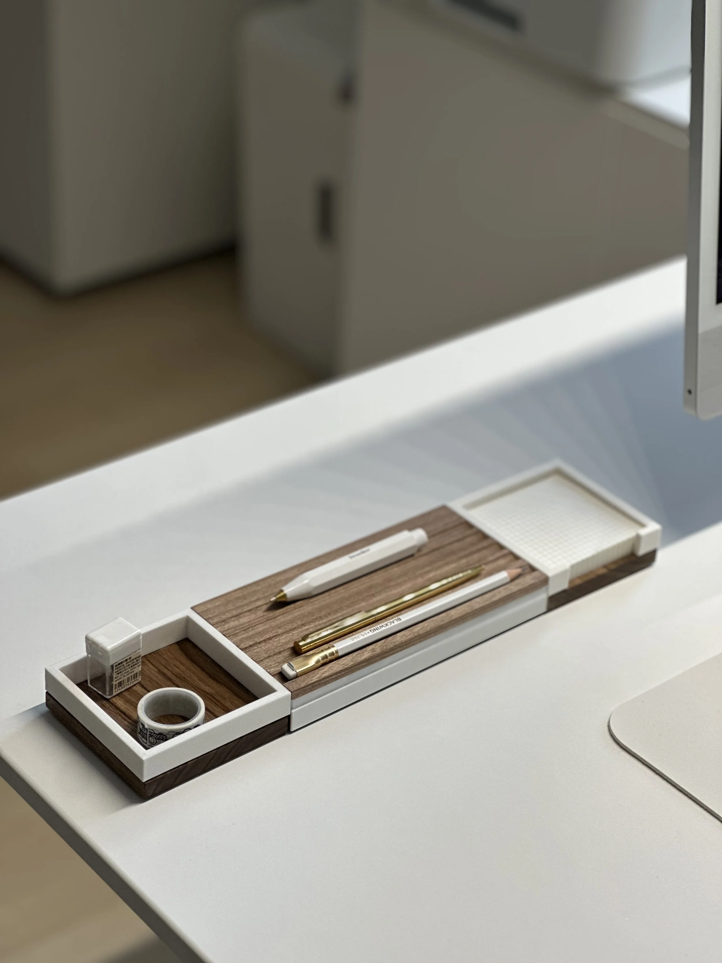 MODO Set 3 in Nussholz/Matte Cotton White