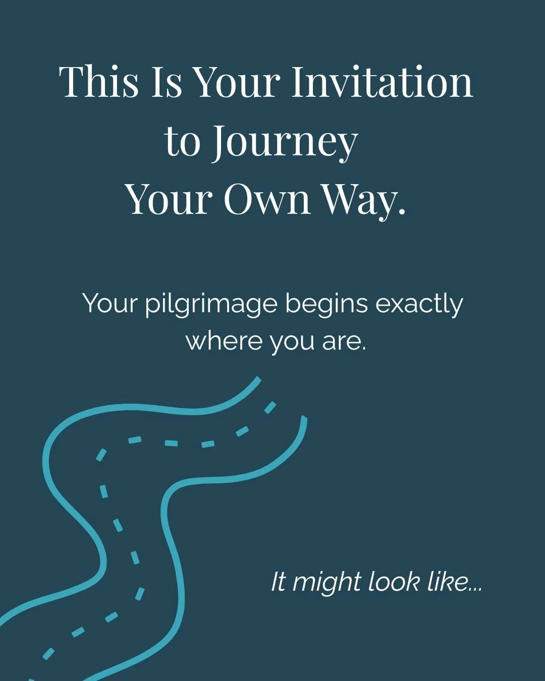 There&rsquo;s no &ldquo;right&rdquo; way to do a pilgrimage. There&rsquo;s only your way. 
Maybe it looks like a daily walk. Maybe it&rsquo;s a few minutes of journaling, snapping a photo, or a tiny creative ritual. Maybe it&rsquo;s a breath. A pause