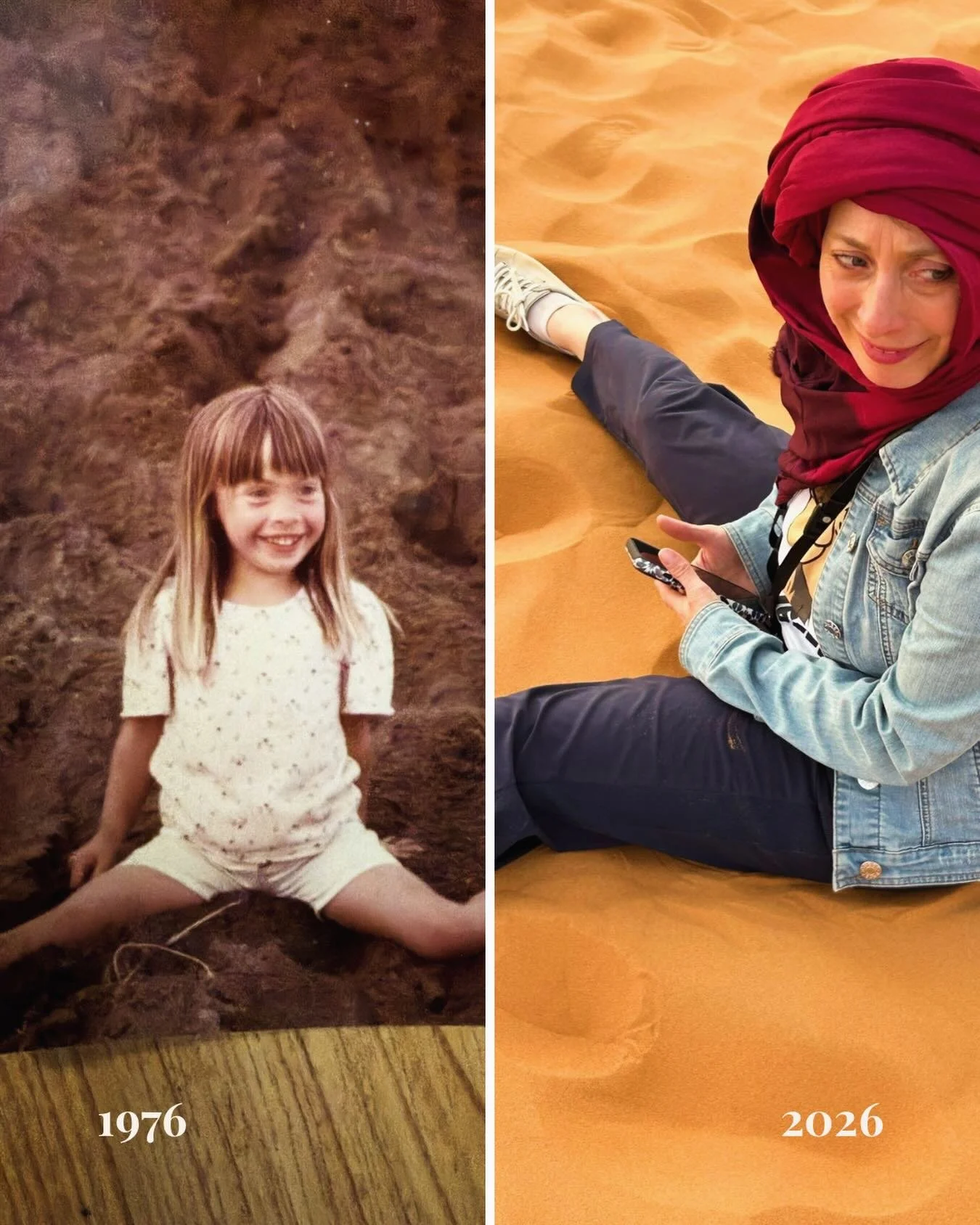 Apparently this has always been me 😄
Just took a few decades to change the backdrop.
.
#moroccotravel #saharadesert #travelmoments #thenandnow #womenwhotravel
