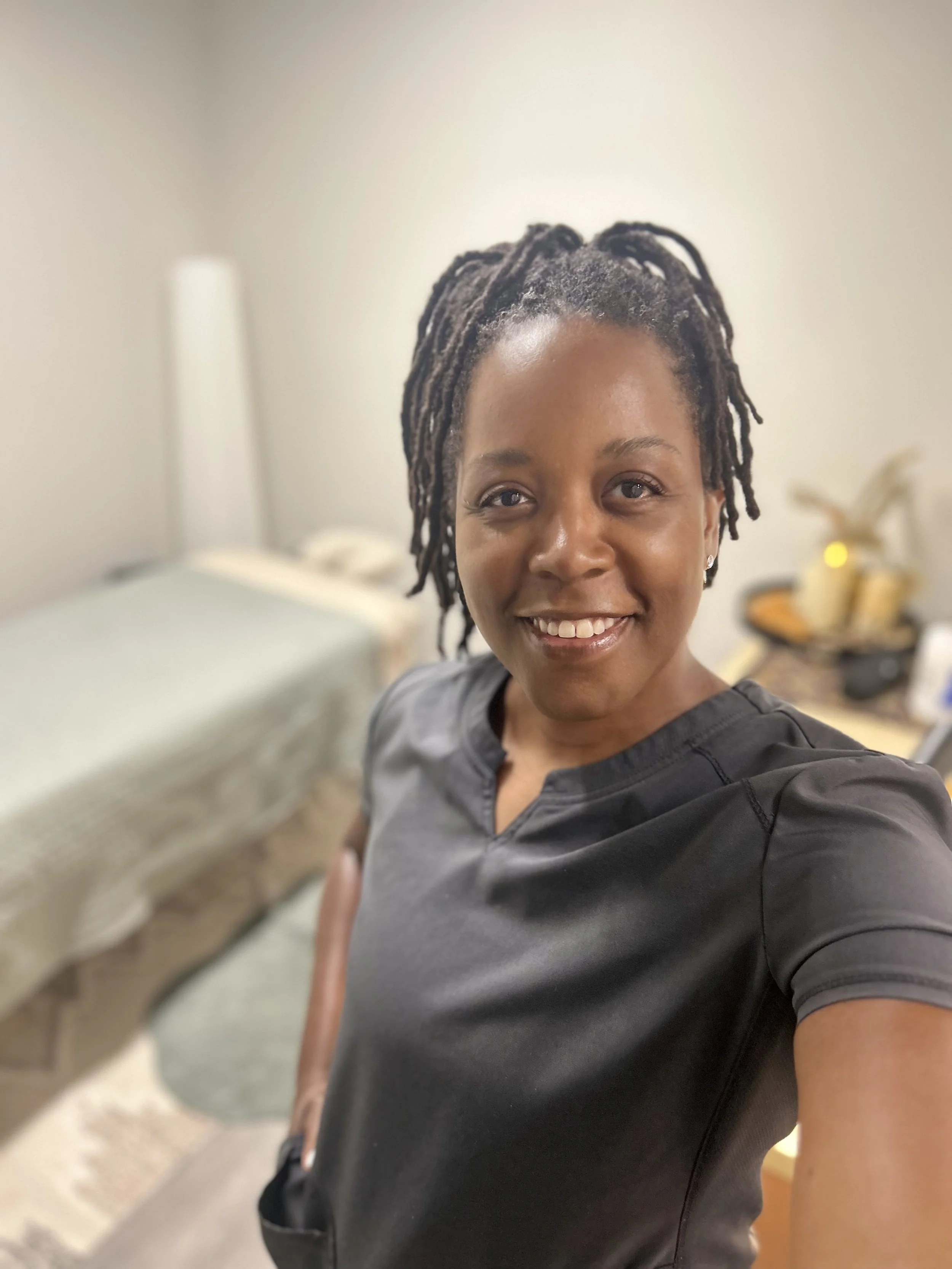 The Owner, Niashani Washington, in her treatment room.