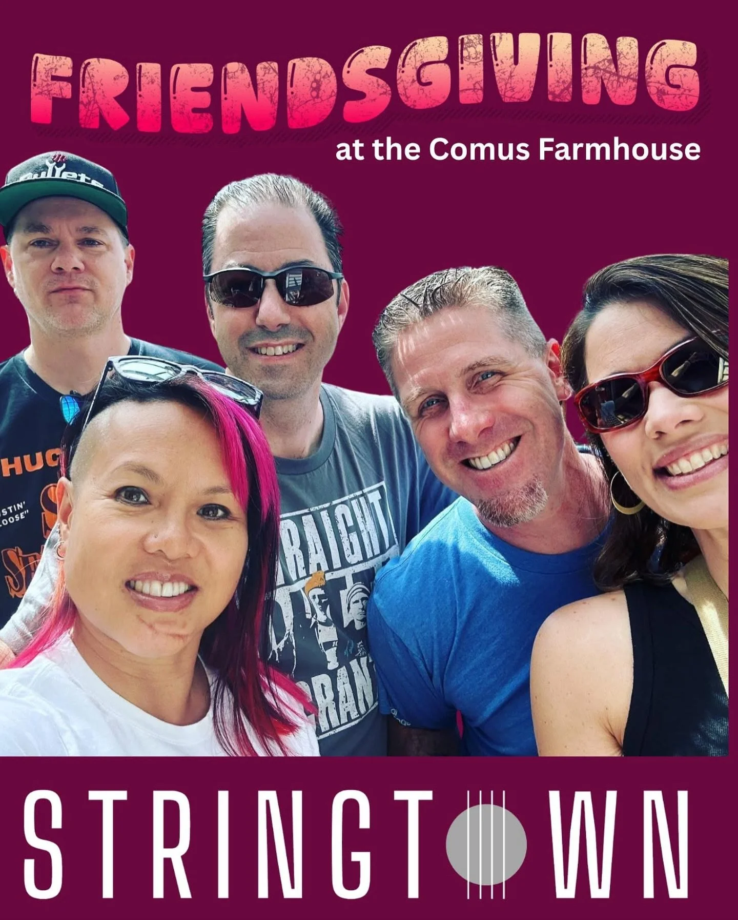 Friendsgiving with Stringtown! Nov 26th 6pm
Come cozy up in the farmhouse for a Thanksgiving-themed buffet, live music from our friends Stringtown, a complimentary cocktail, and all the good company you could ask for.

Tickets are $50 + tax/fees and 