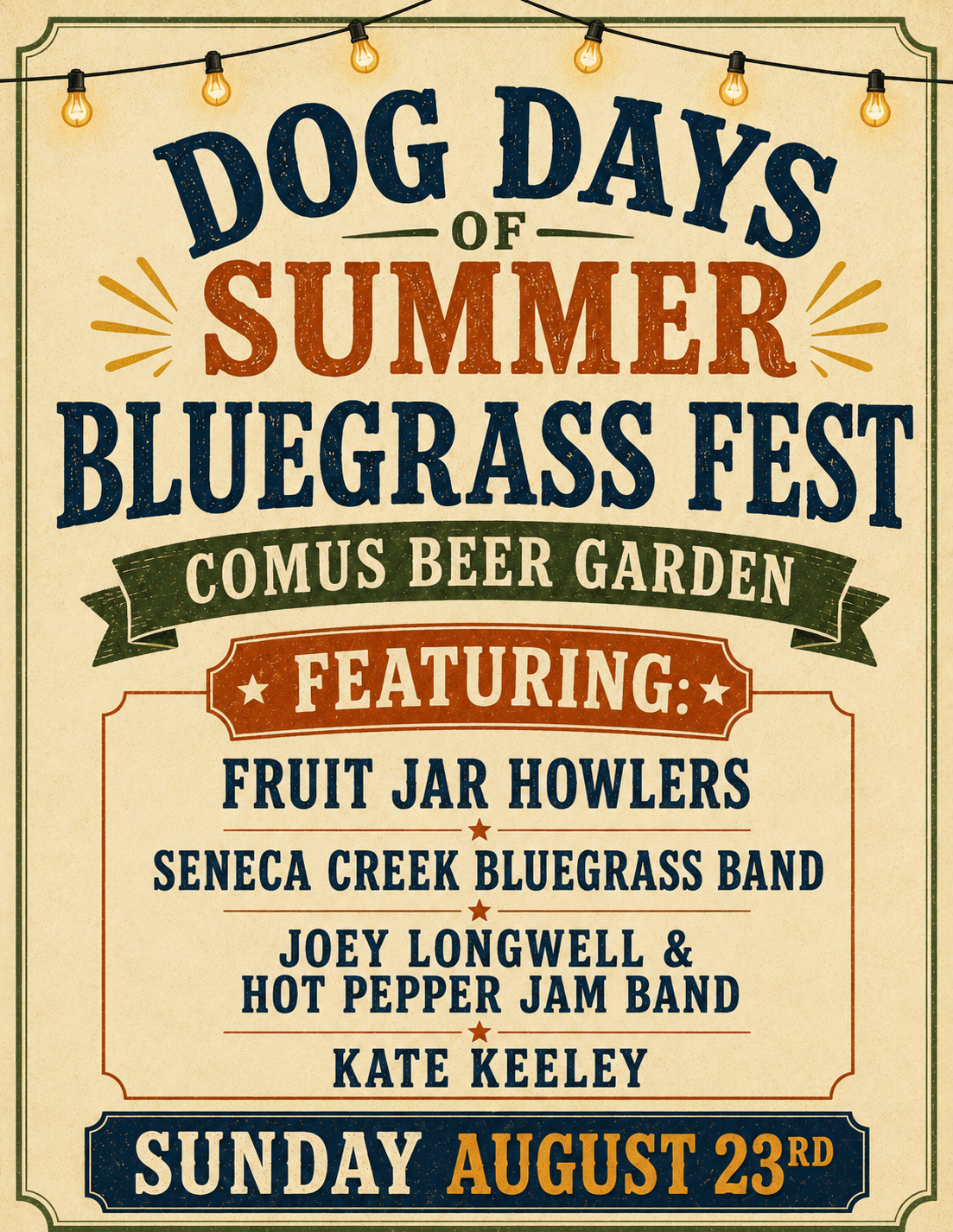 Dog Days of Summer - 2nd Annual Bluegrass Fest