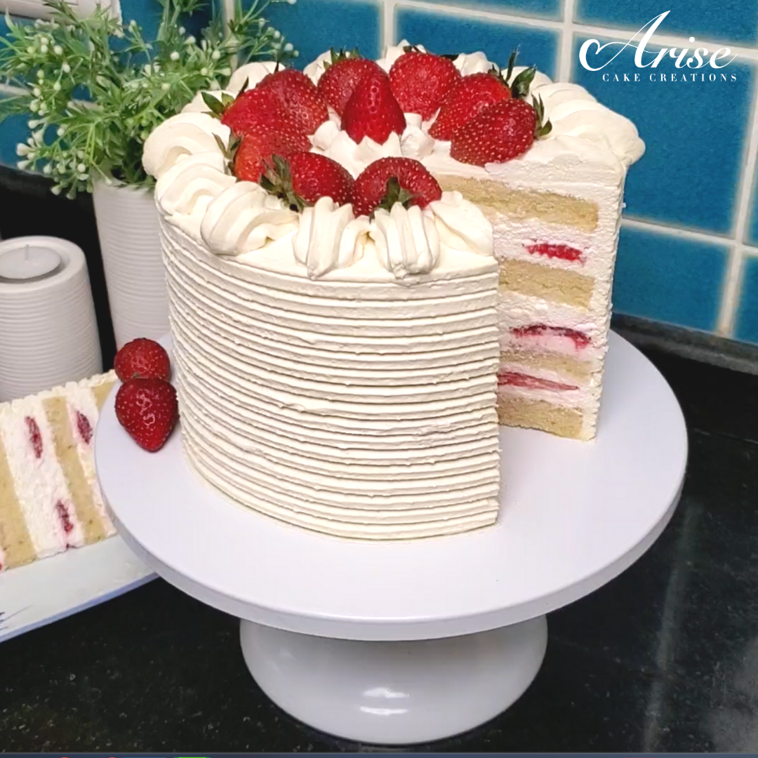 Strawberry Layer Cake With Stablised Whipped Cream — Arise Cake ...