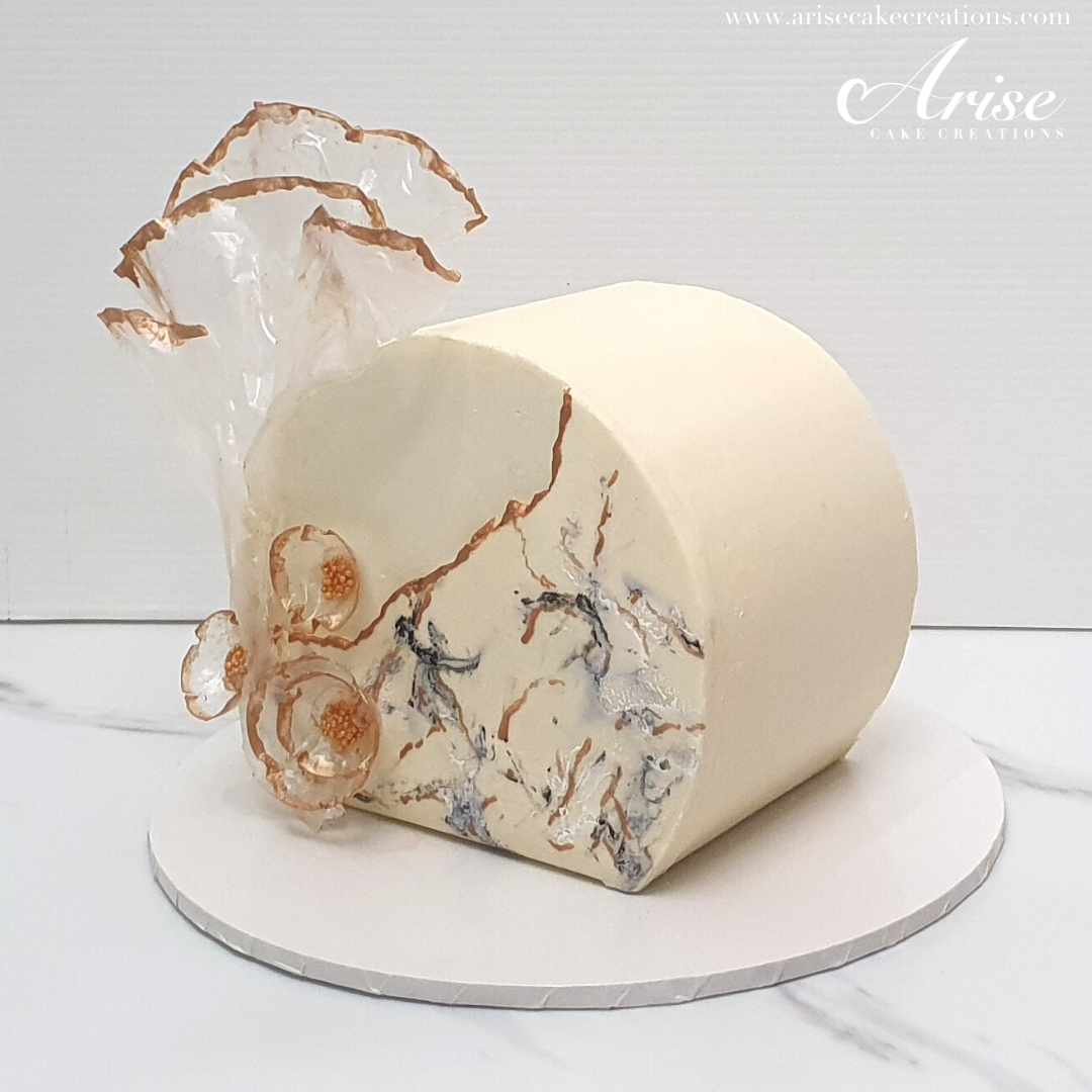 Cake Top Forward With Marble Buttercream | Easy Edible Rice Paper ...