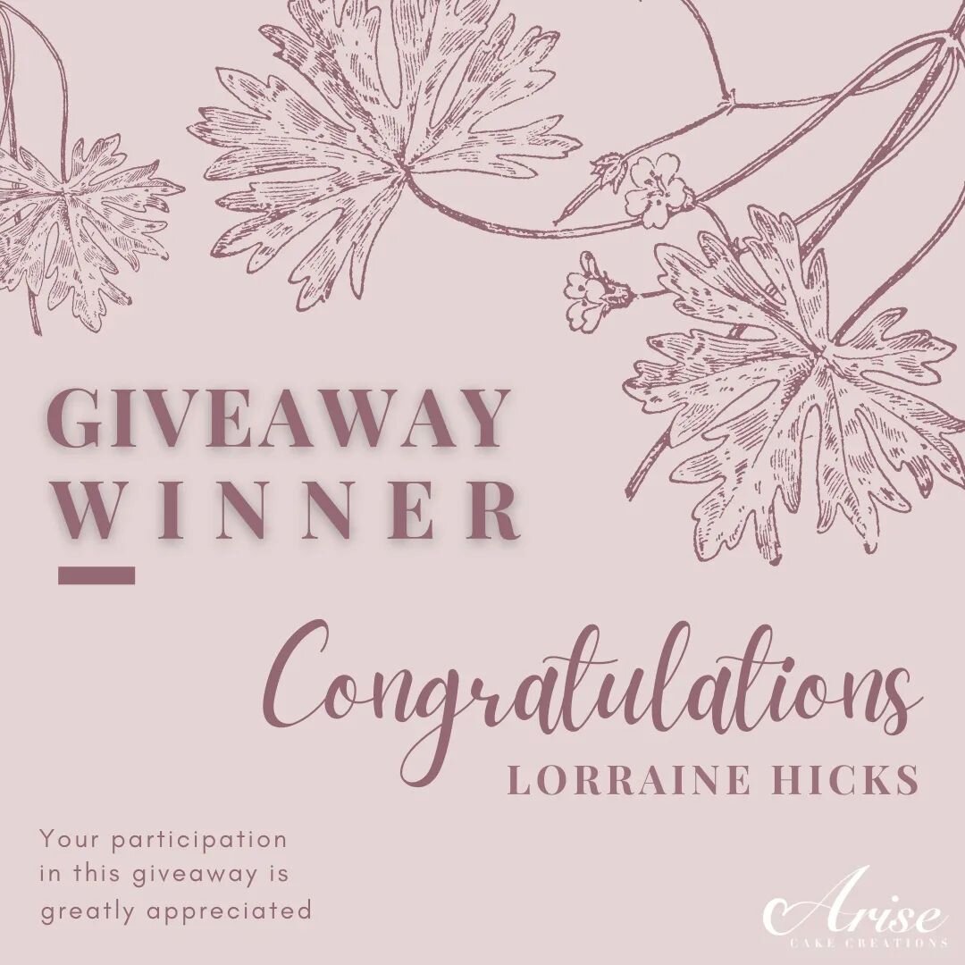 CONGRATULATIONS🥳🎉 TO MY FIRST EVER GIVEAWAY WINNER🎊🥰
Well done🤗 @lorraineann1966 An email has been sent to you❤

#giveaway #giveawaywinner #arisecakecrations #gumpasteflowers #sugarflowers #coldporcelainflowers #coldporcelain #cakedecorating