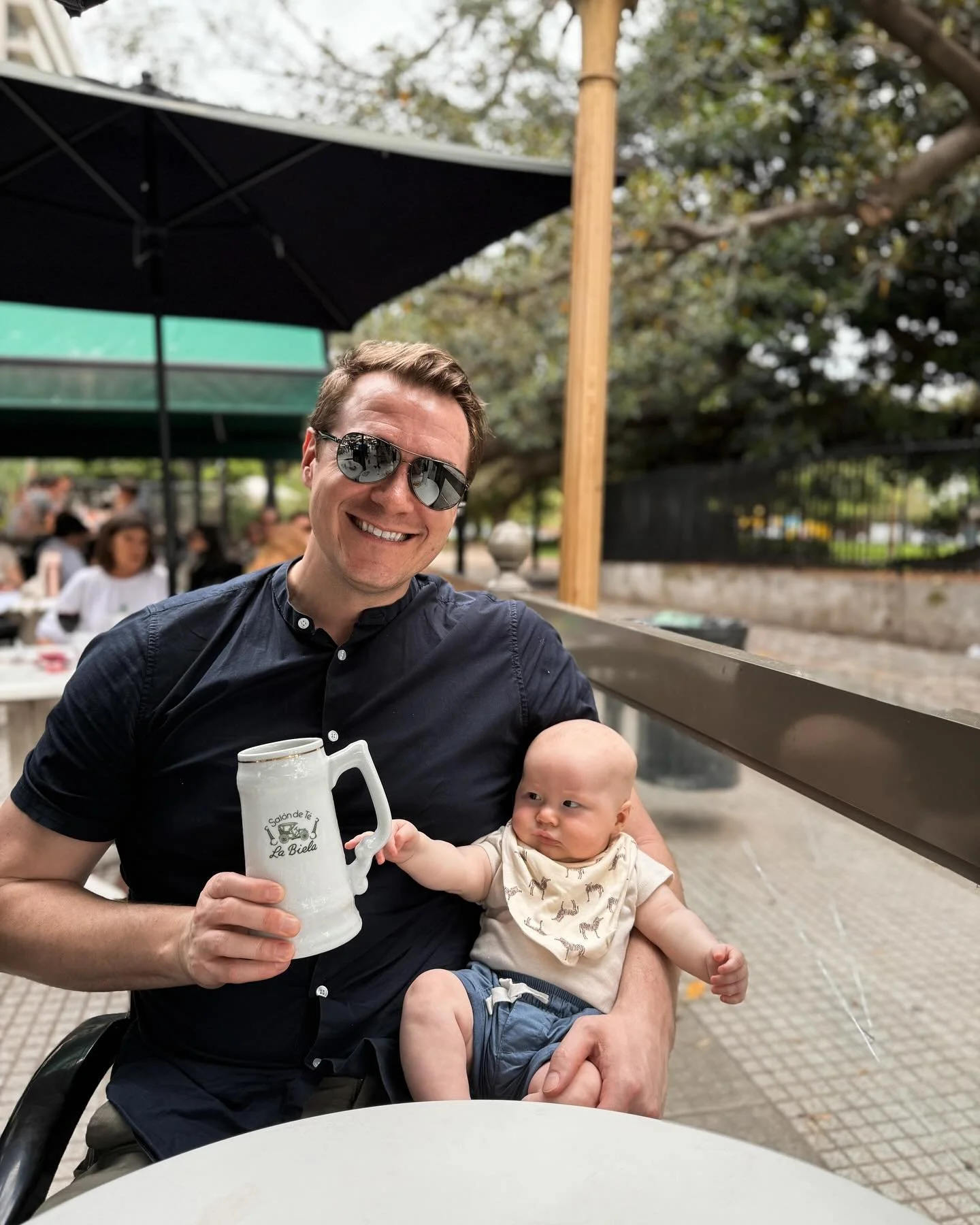 Happy birthday to our #1 guy! No one consumes cheesecake, protects our baby&rsquo;s skin from the sun, or brings joy to our lives quite like you &hearts;️ How about we kick off your last year of this decade in Patagonia 🏔️ LOVE YOU!