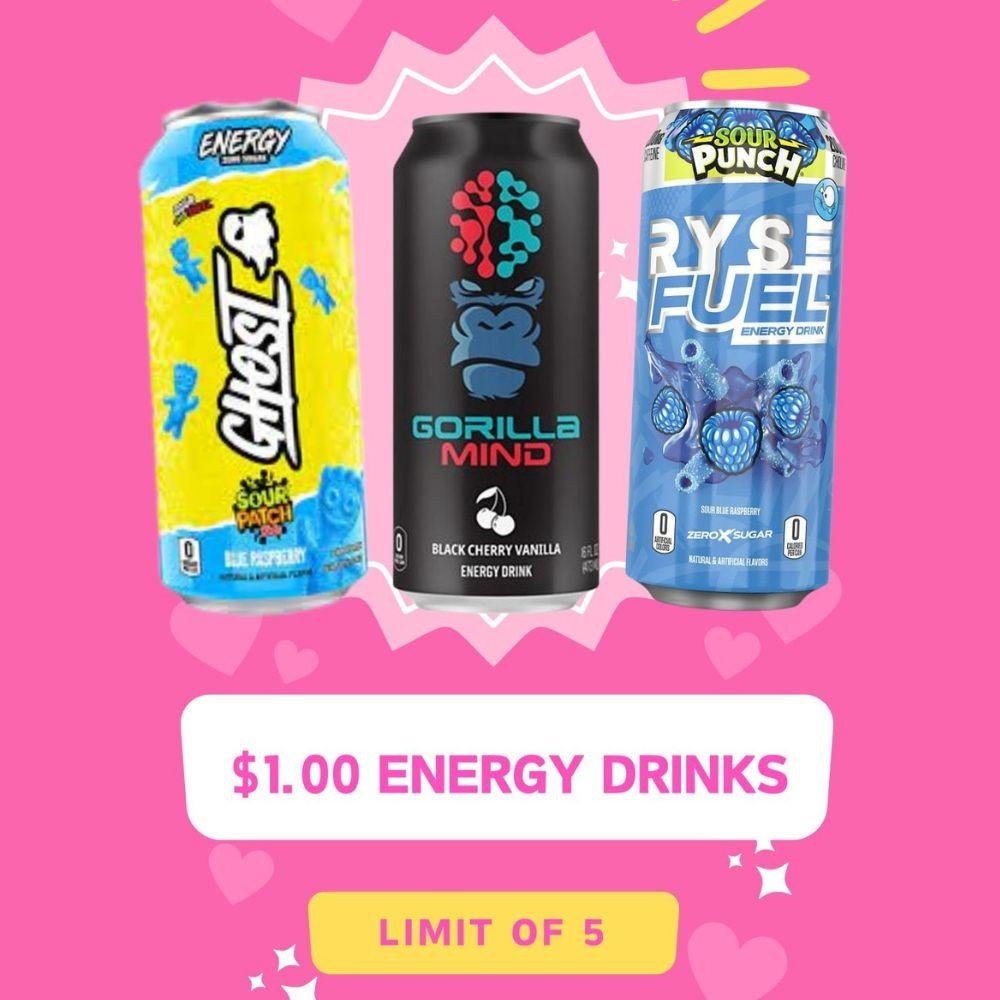 ⚡ $1 Energy Drinks This Weekend ⚡⁠
⁠
⚠️ Limit 5 Per Customer ⚠️⁠
⁠
📍 Orland Park⁠
📍 Mokena⁠
📍 Schererville IN⁠
⁠
#dollarenergydrinks #energydrinksale #ghostenergy #gorillamindenergy #rysefuel #orlandpark #tinleypark #chicago #chicagoland #chicagos