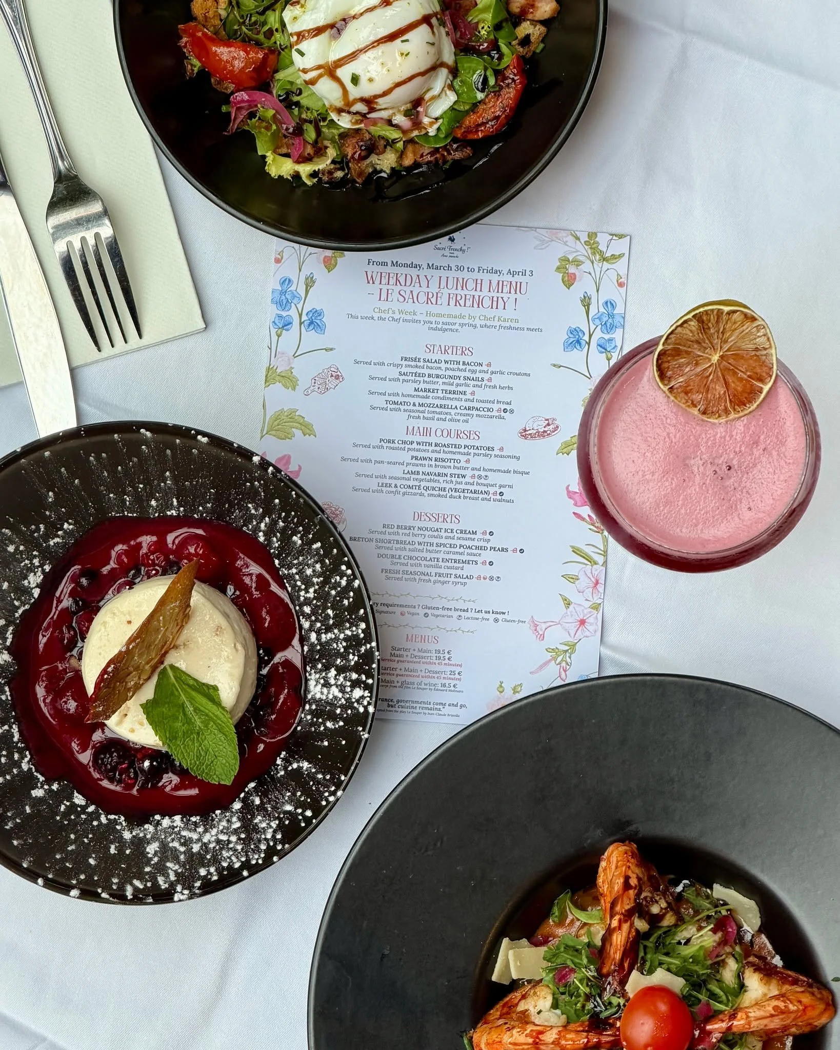 ✨ This Week's Must-Try Dishes ✨

We've put together a menu that's all about homemade flavors and the joy of good food 😋

🥗 Curly endive with bacon, served with a poached egg and golden croutons