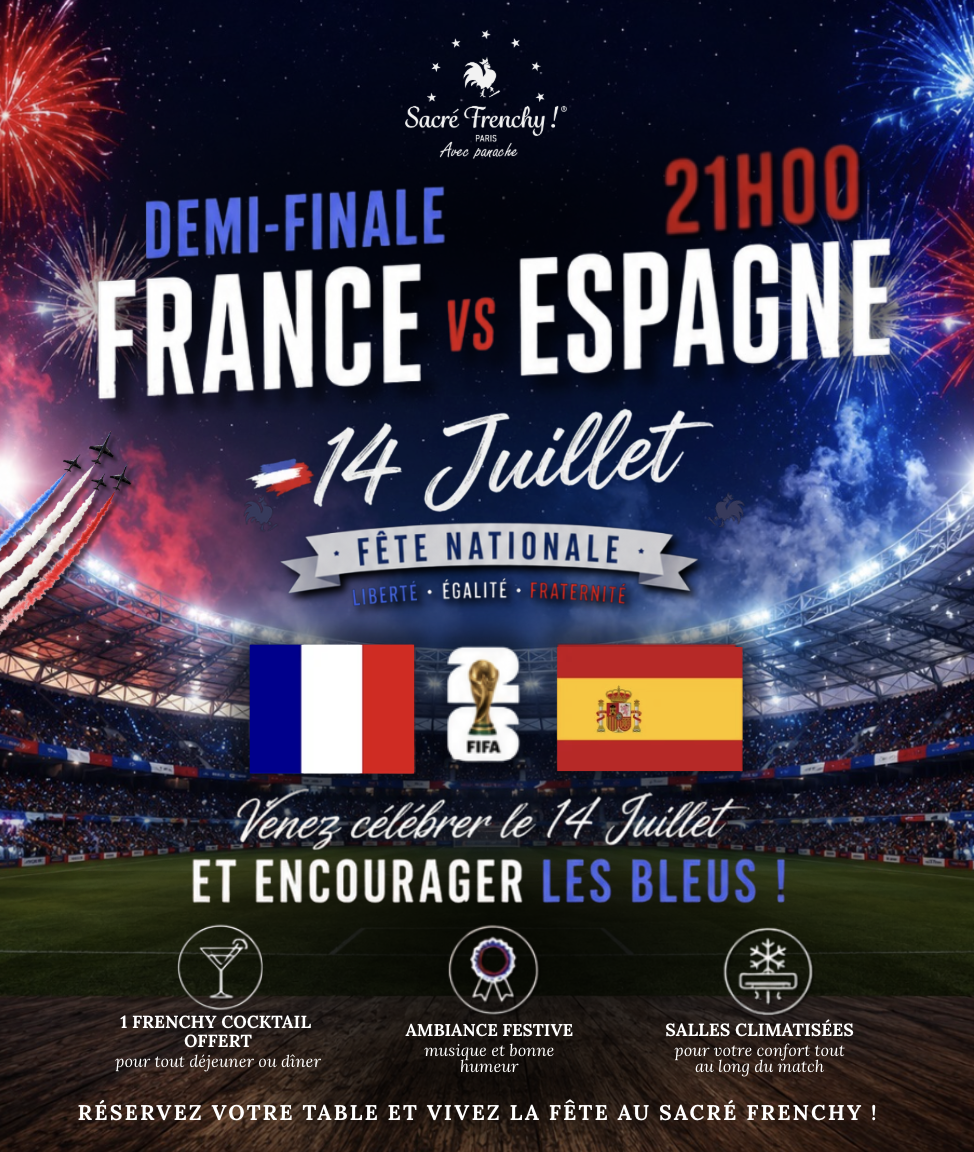 🇫🇷 France – Espagne 🇪🇸 : Une demi-finale explosive à vivre au Sacré Frenchy ! 🔥⚽