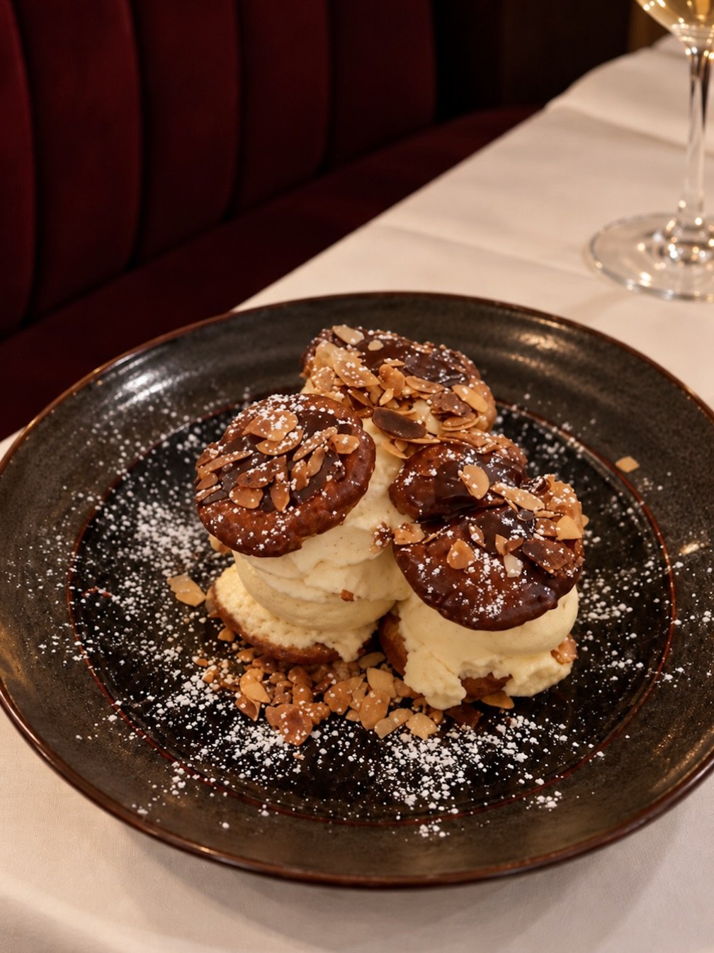 Une profiterole&hellip; ou plusieurs ? 🤭🍫
Des choux gourmands, une g&eacute;n&eacute;reuse cr&egrave;me vanill&eacute;e, une sauce chocolat fondante et quelques amandes croquantes&hellip; Le bonheur &agrave; chaque bouch&eacute;e ! 🤎
Et le meilleu