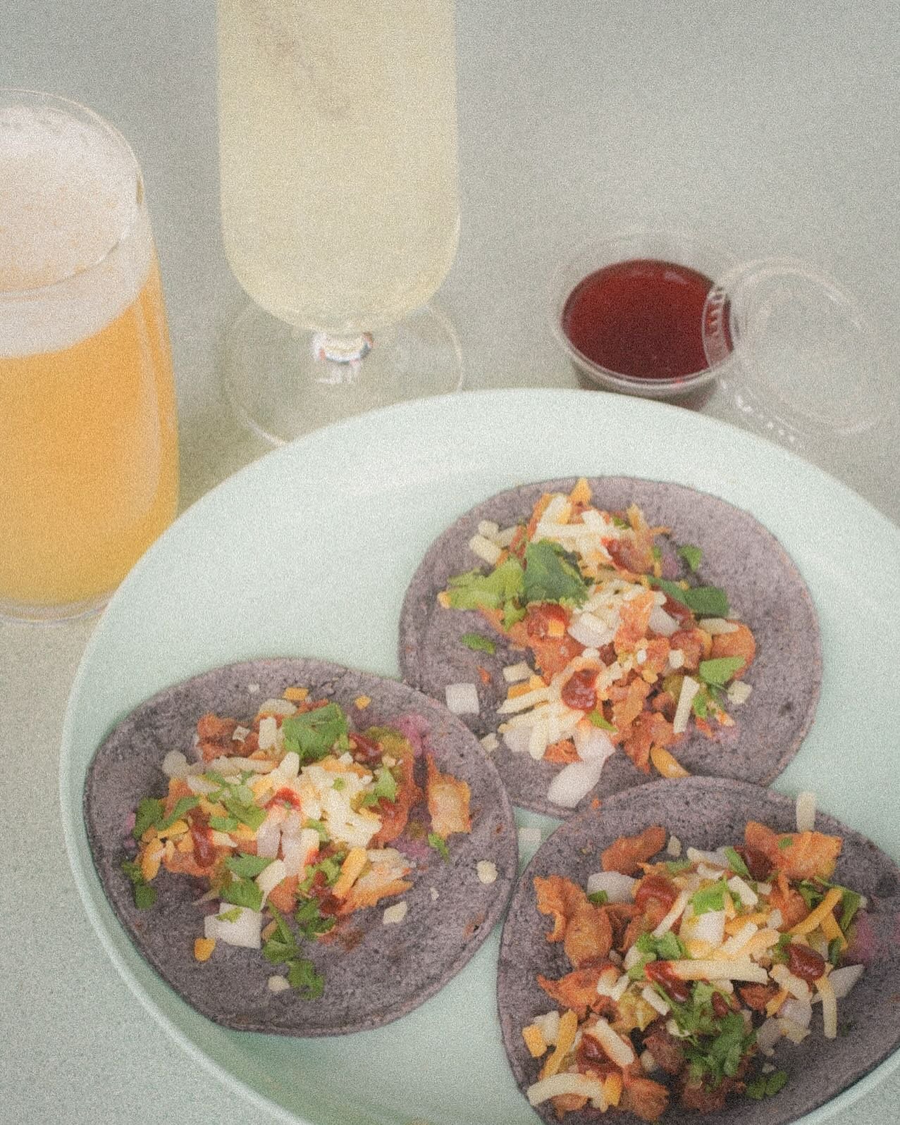 TACO SPECIAL TOMORROW!

Chicken Chicharr&oacute;n Taco - confit chicken fried crispy, shredded cheese, onion, cilantro, verde salsa, and guajillo hot sauce. Served in packs of 3 on delicious @milpamasa blue corn tortillas.

Supplies extremely limited