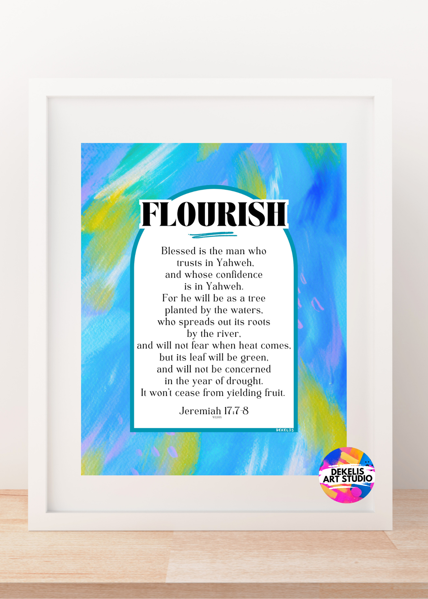 Flourish Print Framed DeKelis Art Studio.png