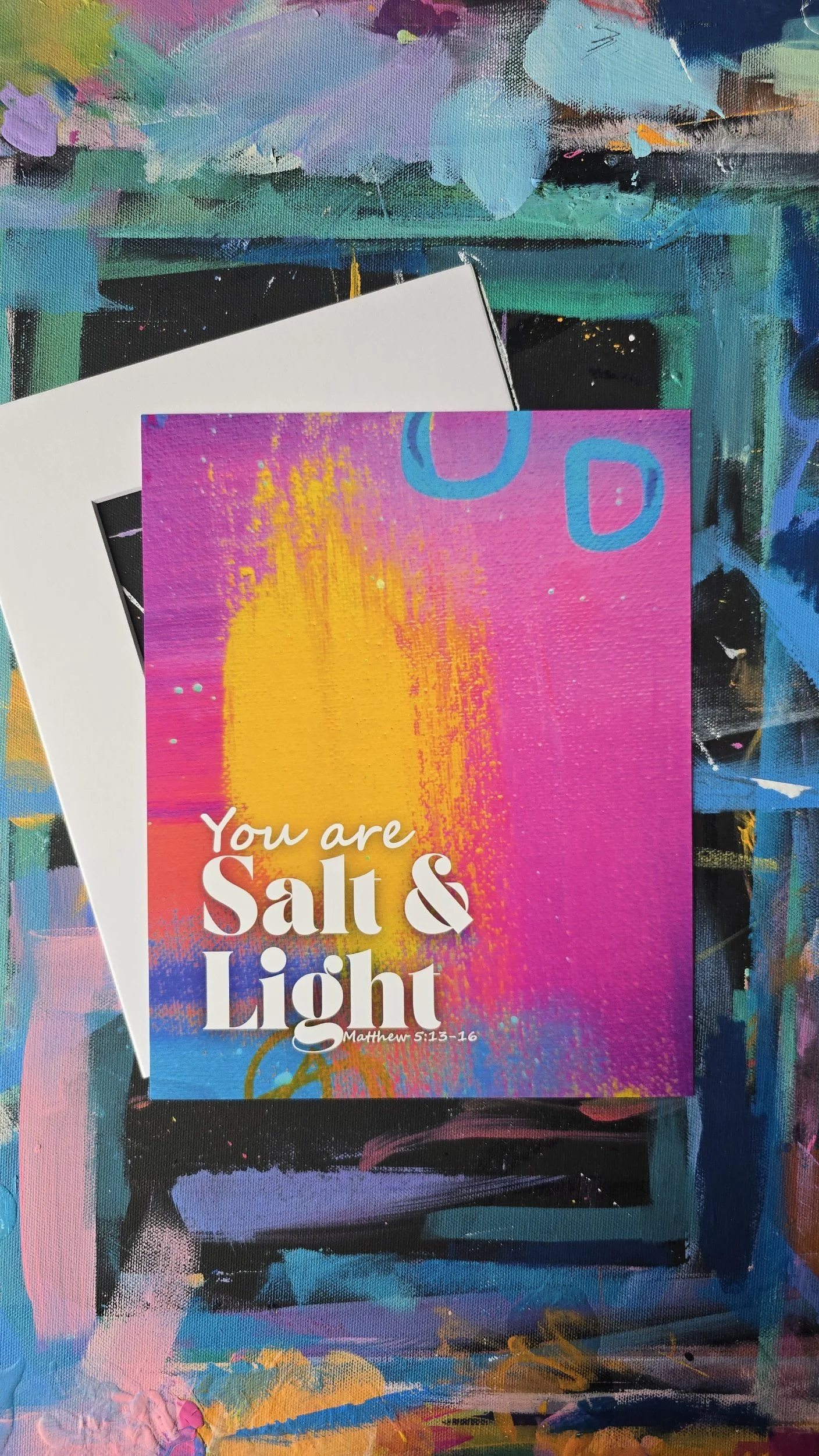 Salt and Light Matthew 5:13-16 Inspirational Abstract Art Print DeKelis Art Studio