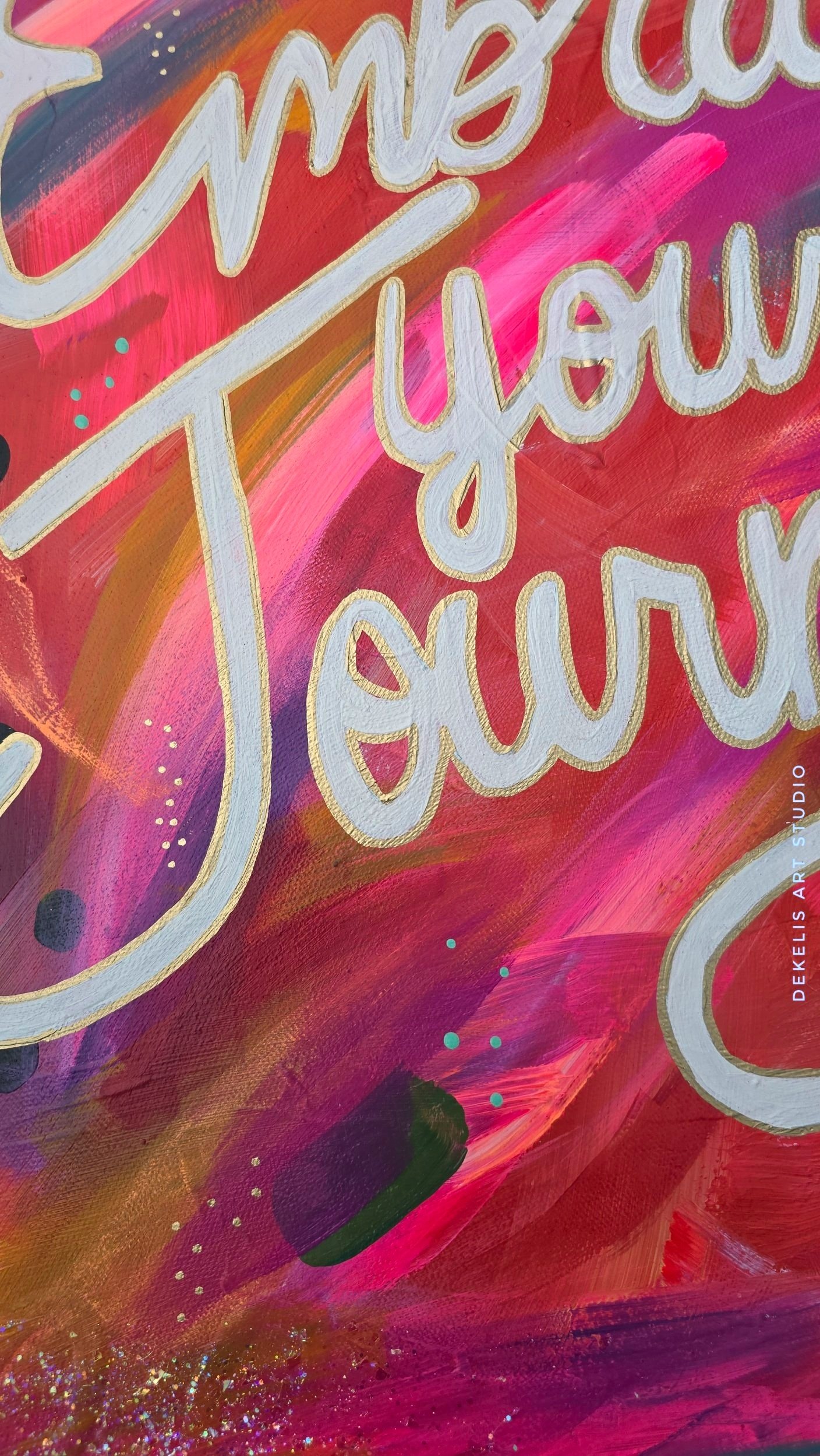 Embrace Your Journey Christian Abstract Maximalist Painting