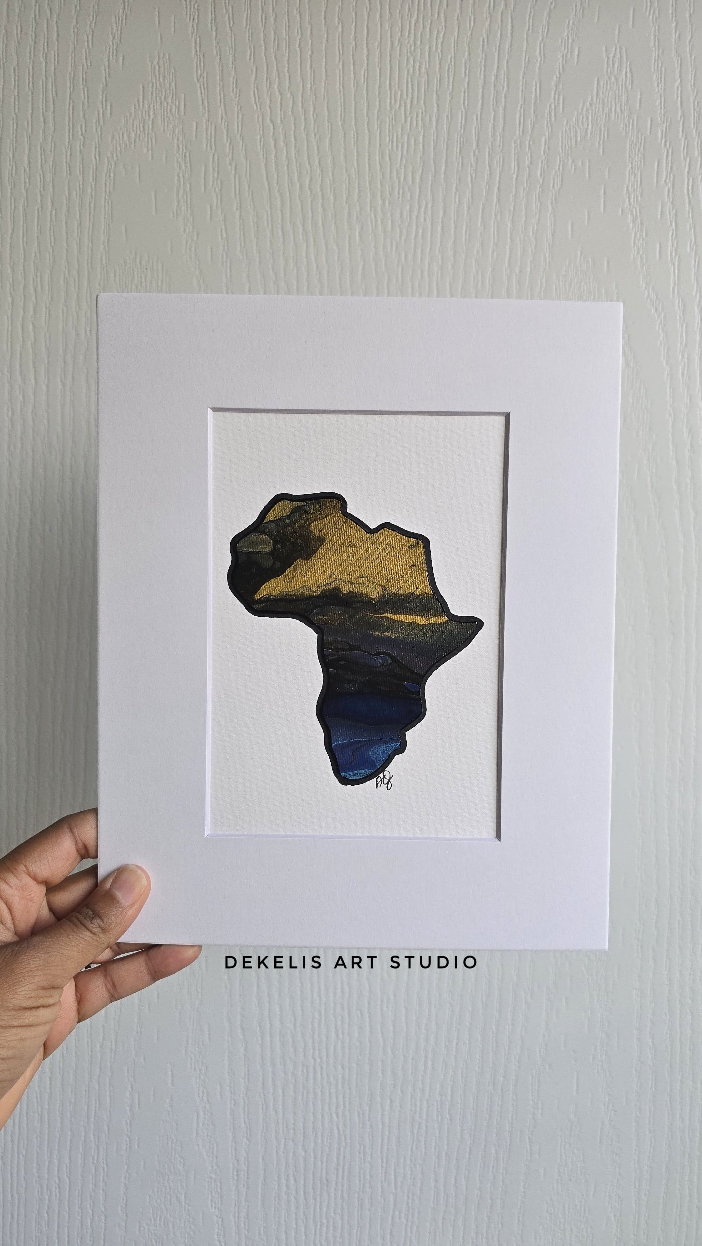 Africa Royale 1 -  Acrylic Canvas Painting on Paper