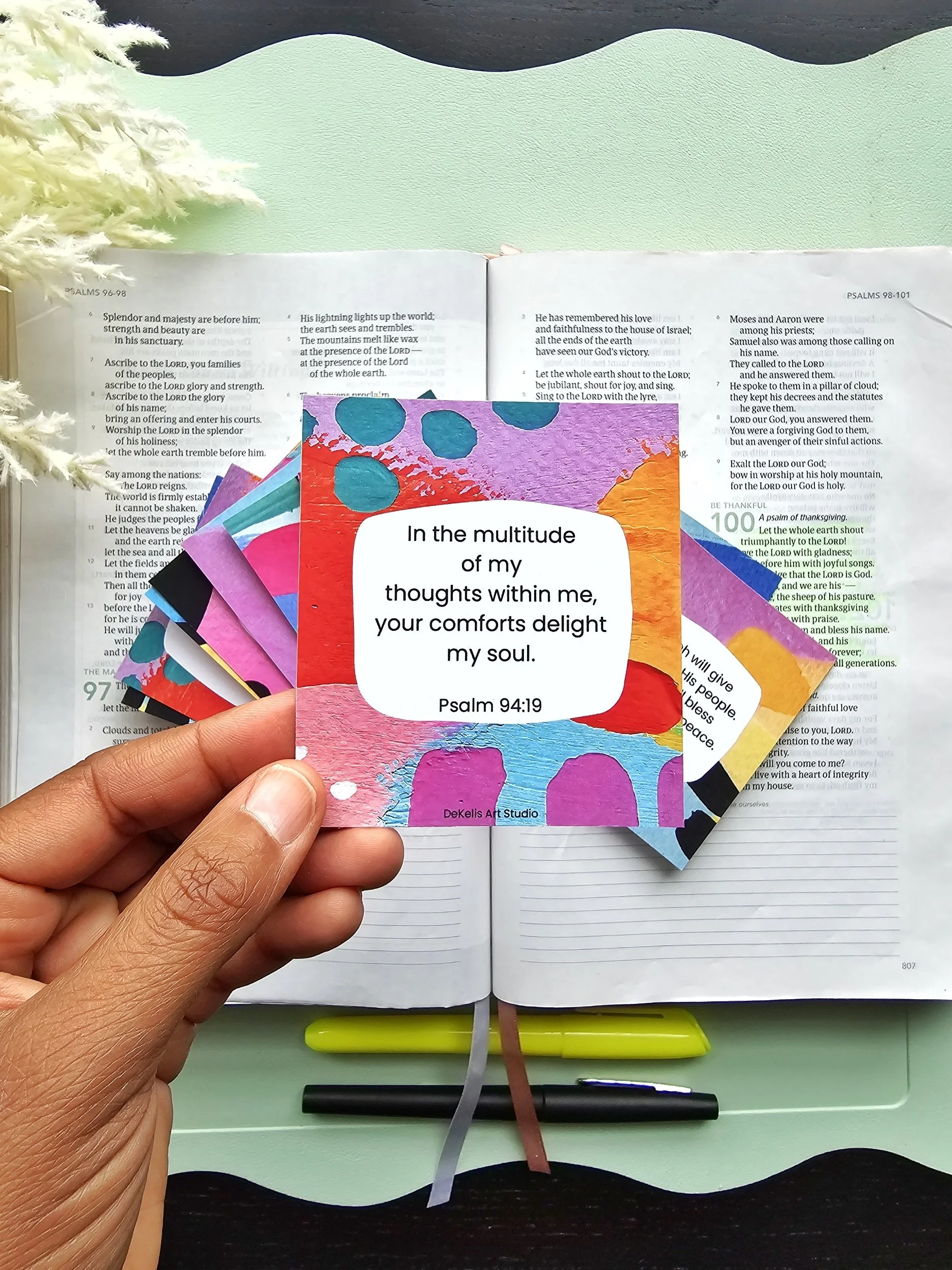 20 Scriptures for Depression - Vibrant Abstract Printable Bible Verse ...