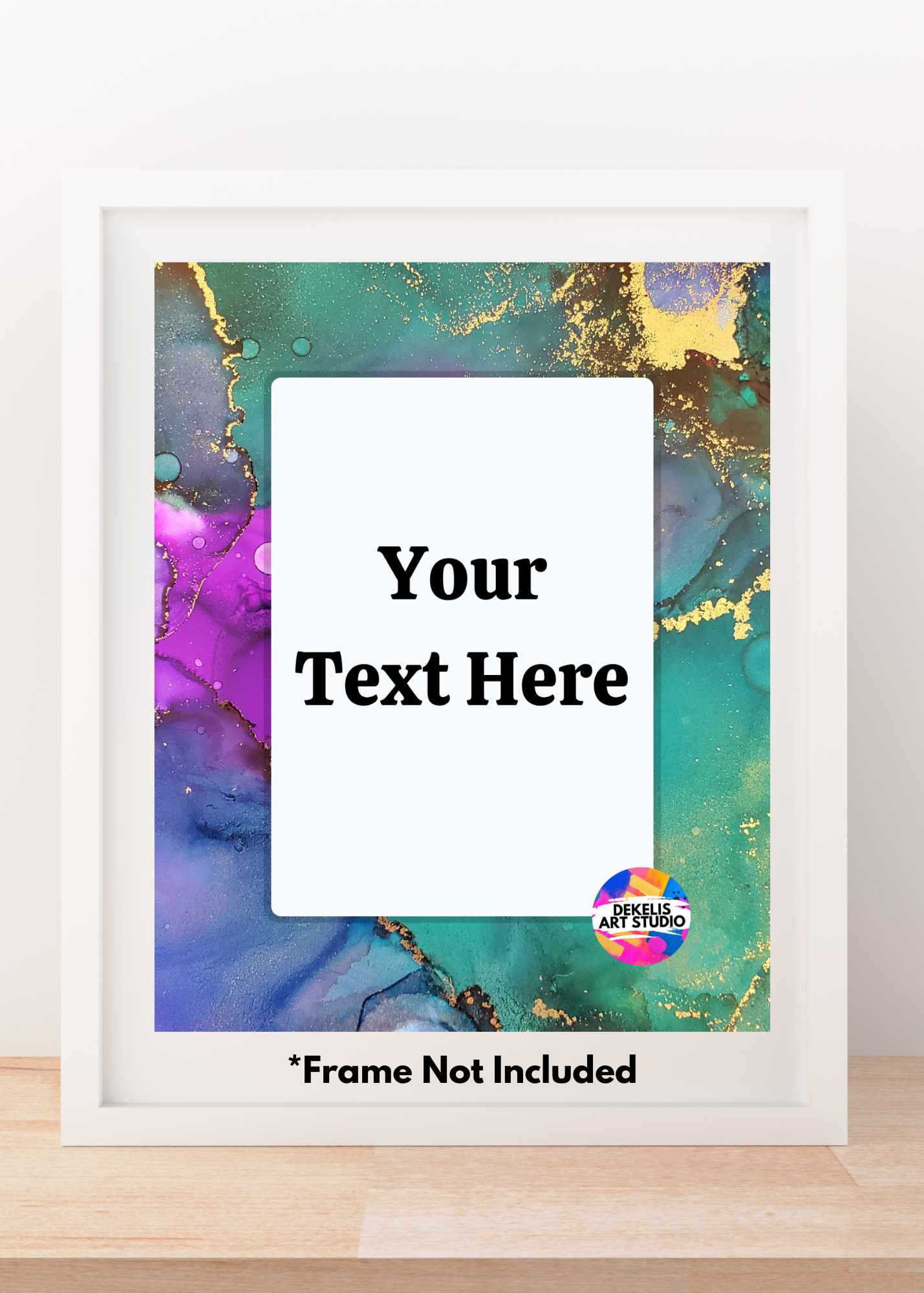 Peacock 1 Your Text Here Mockup DeKelis Art Studio.png
