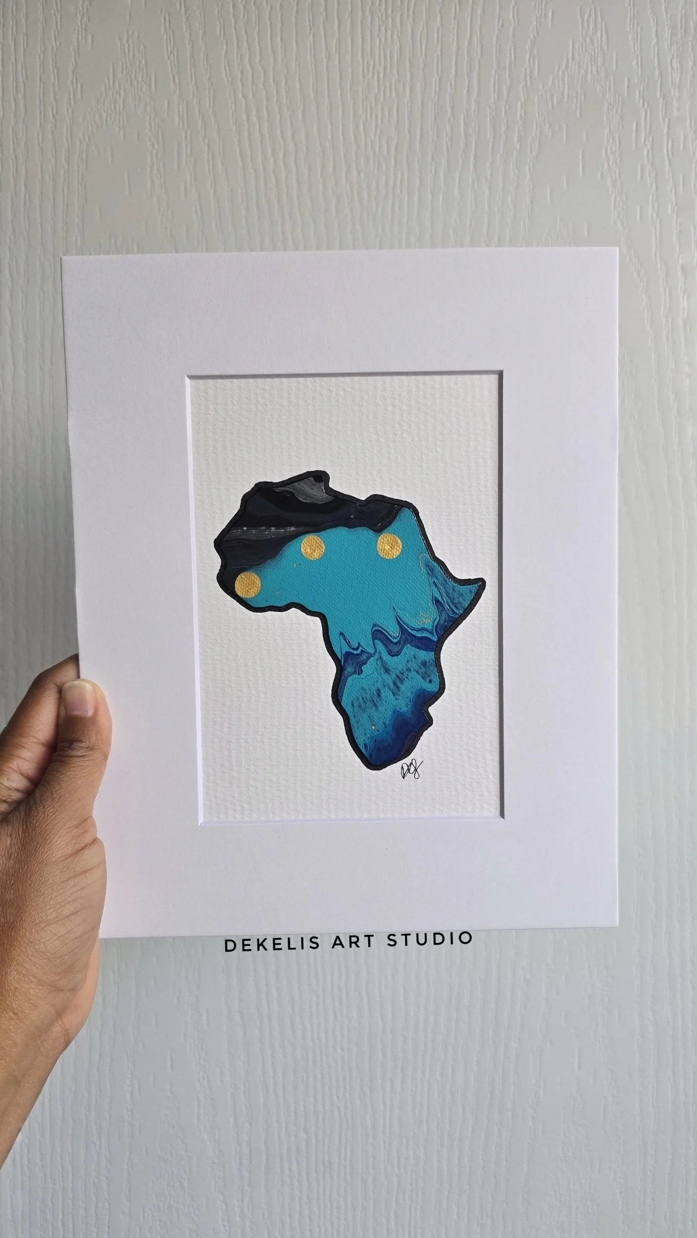 Africa Royale 3 -  Acrylic Canvas Painting on Paper