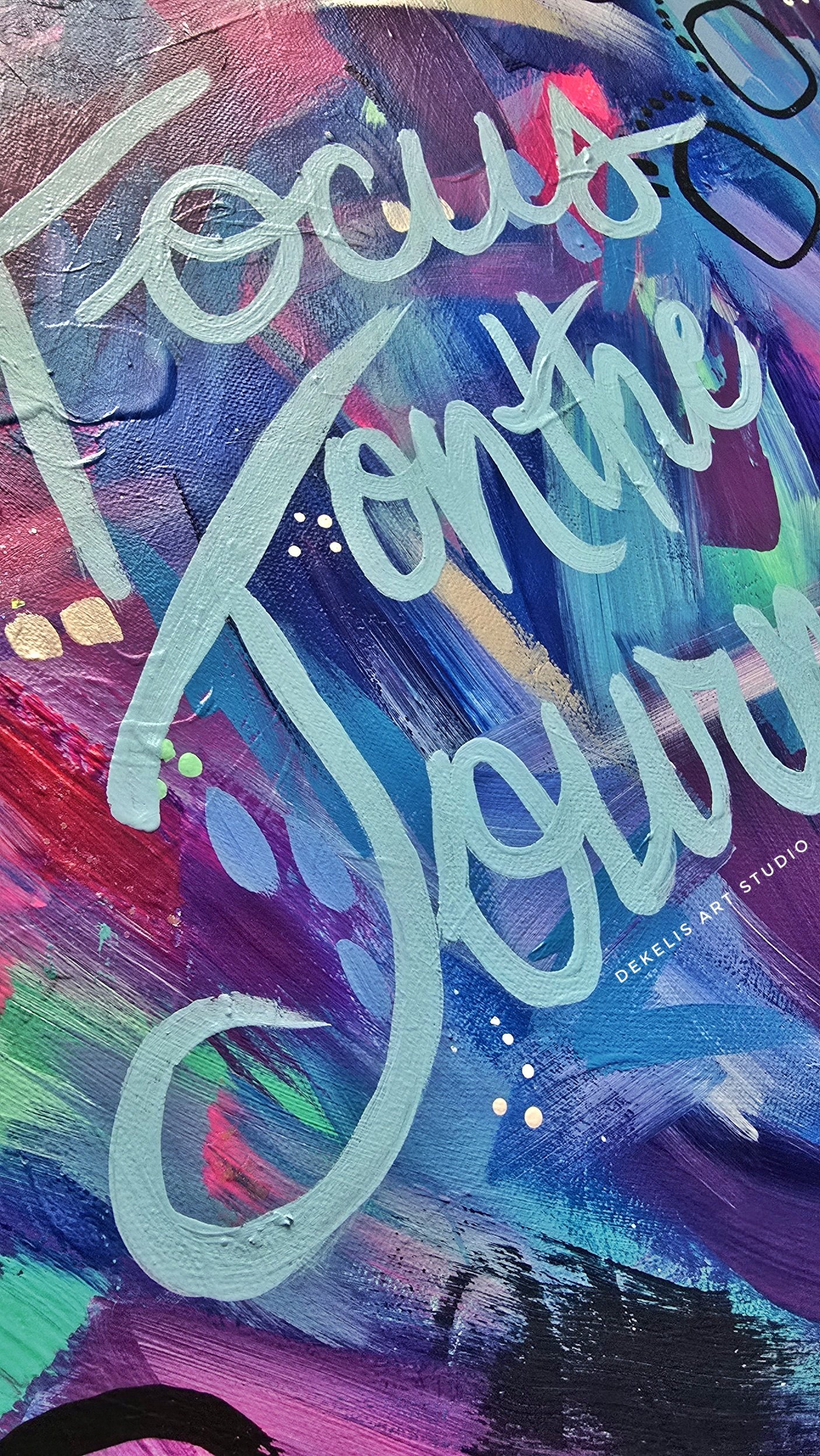 Vibrant Maximalist Christian Artwork Focus on the Journey