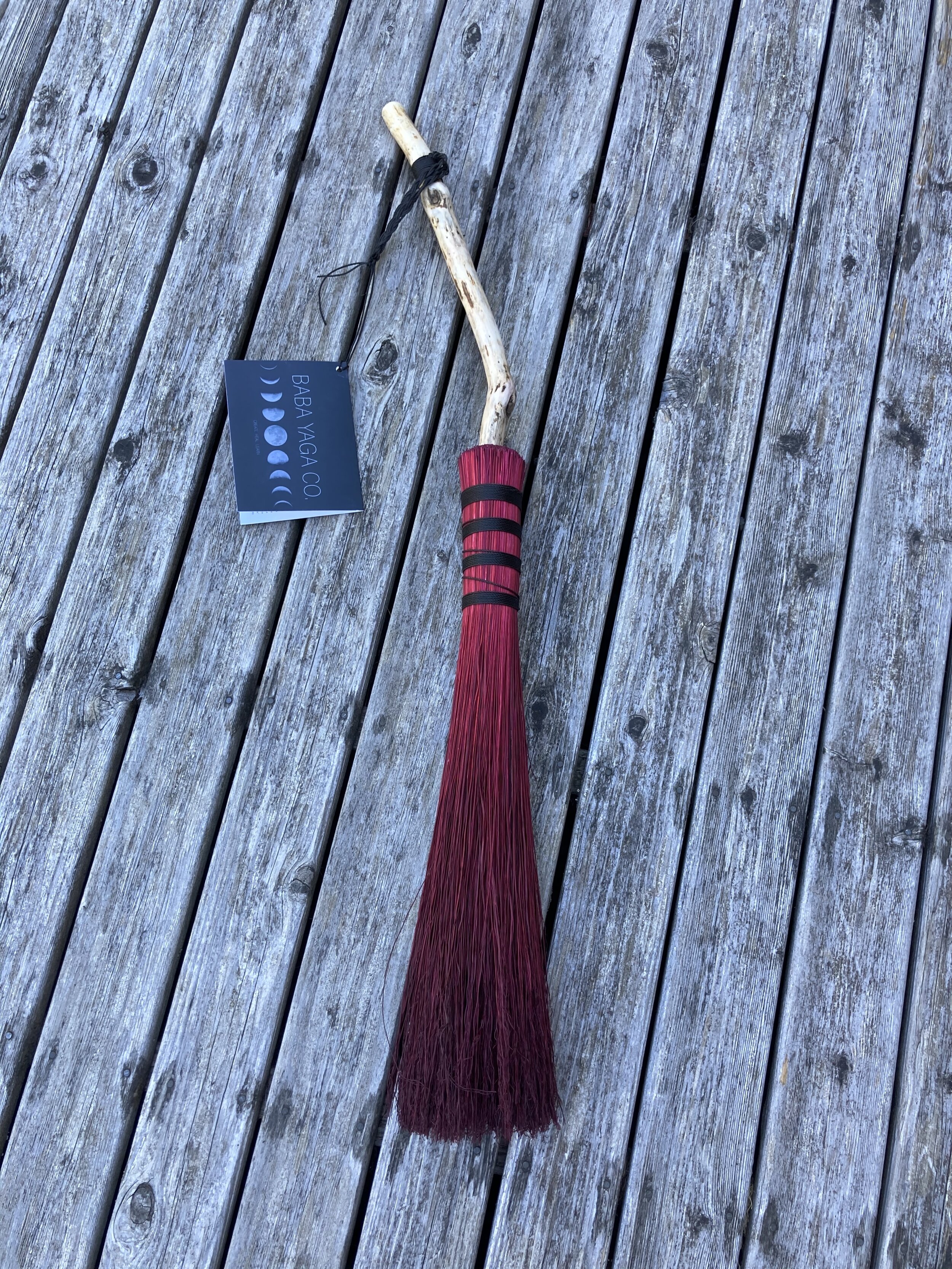 Devils Club Duster Blood Red with a devils club handle from the Olympic Peninsula