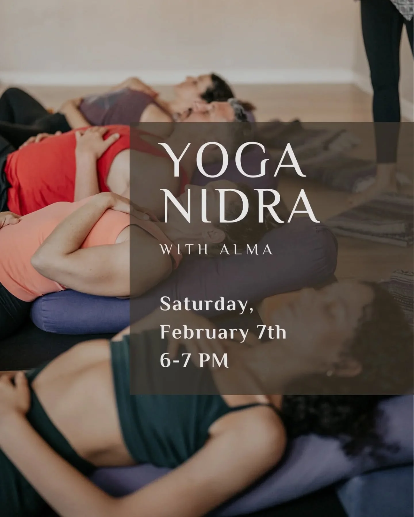 Next Yoga Nidra is Saturday, February 7th, 6-7pm✨ 

Have you tried Yoga Nidra yet?! Yoga Nidra, or &ldquo;yogic sleep&rdquo;, is a guided meditation that takes you into a state of deep relaxation, while maintaining full consciousness. The practice of