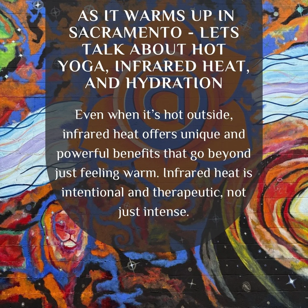 Hi Solfam ‼️ Let&rsquo;s talk about infrared heat + hydration + how to take care of ourselves on and off the mat as it begins to heat up in Sacramento. 

Looking forward to seeing you all in the studio💫