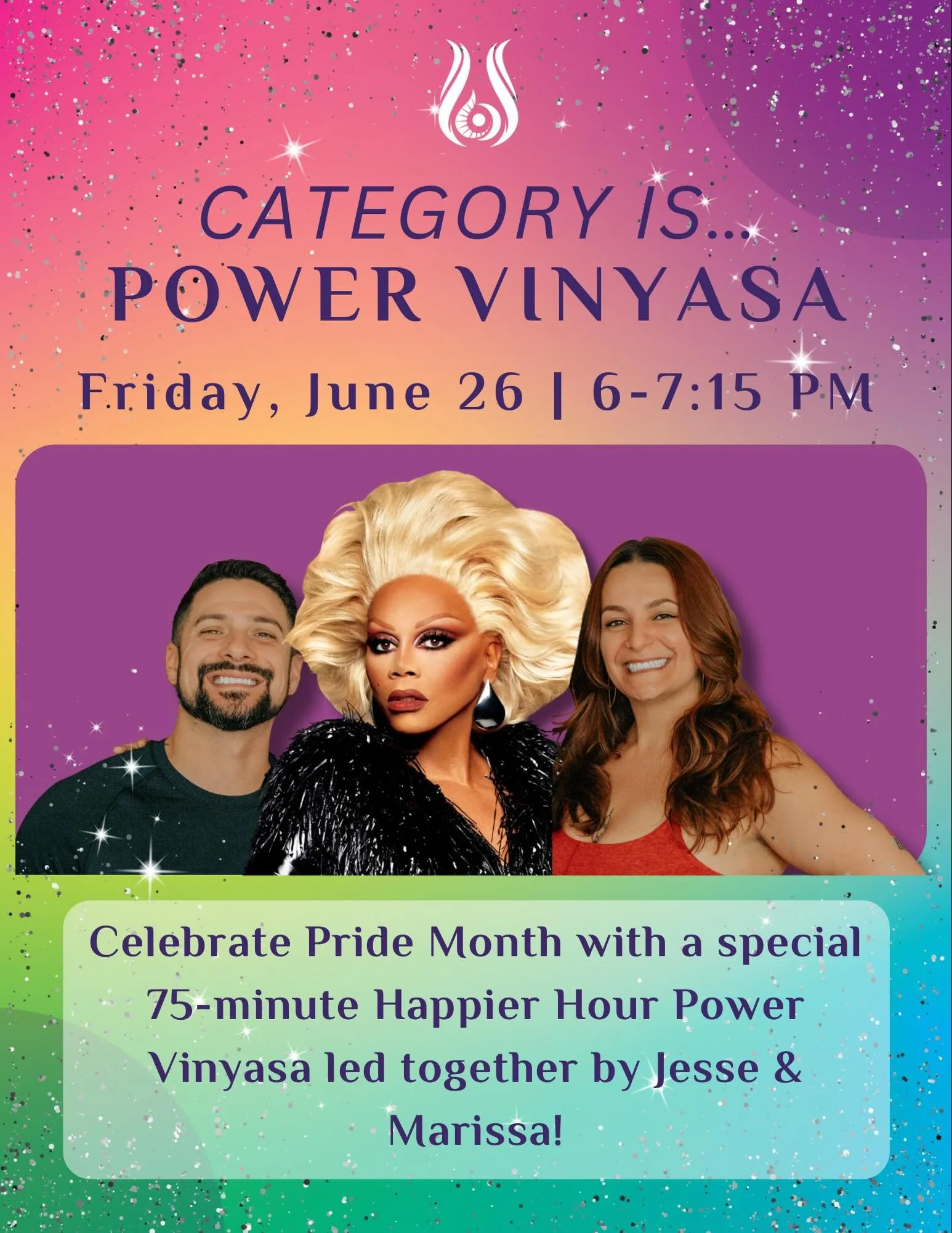 ✨🌈✨Happy PRIDE, Solfire✨🌈✨

Join @marissamoon444 &amp; @jesse.r.vigil  at 6pm on Friday, June 26th for a collaborative power flow inspired by the idea that there no one right way to move. 

Sign up now on our Solfire Walla app ❤️
