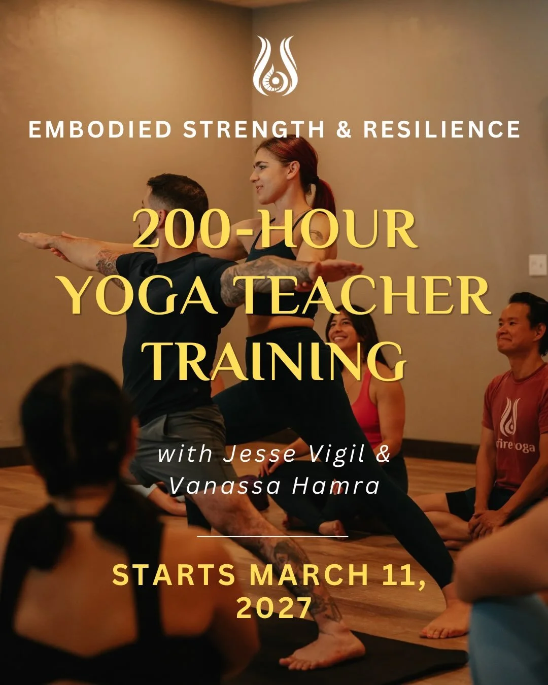 We are BEYOND excited to announce that come March 2027 @jesse.r.vigil &amp; @vanassa.sue are leading a 200-Hour Yoga Teacher Training program🎉🙌👏

This Yoga Teacher Training is designed for dedicated students who want to build a strong base in yoga