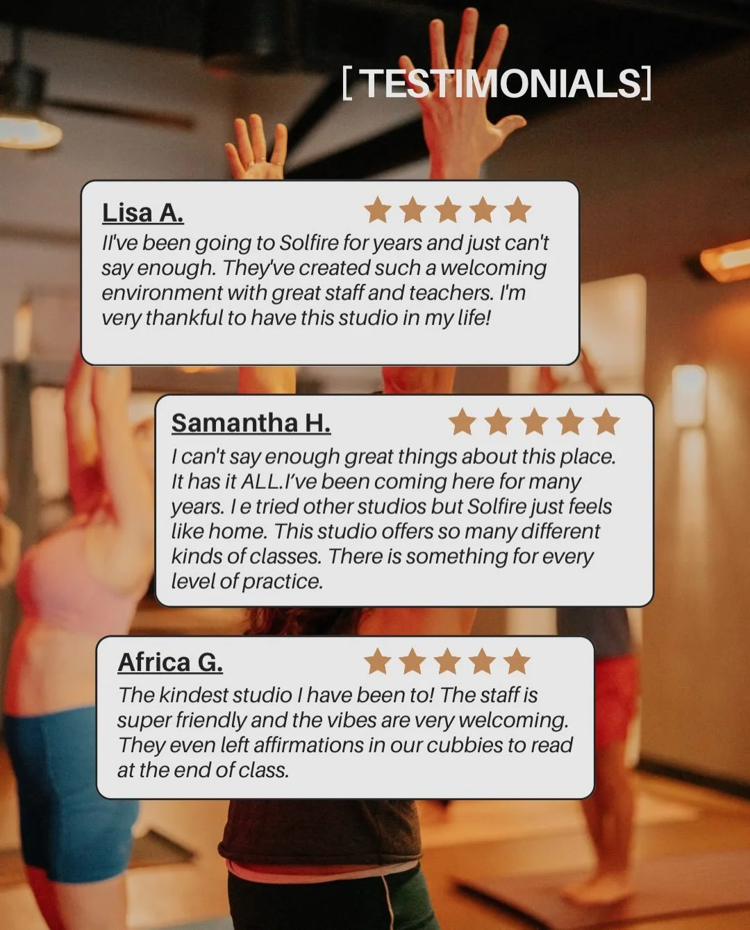 We just want to take a moment to say thank you 🌻 Being part of your journey, in whatever small way, means more to us than words can really say.

If Solfire has impacted your life , here&rsquo;s are a few reasons leaving a review would mean so much:
