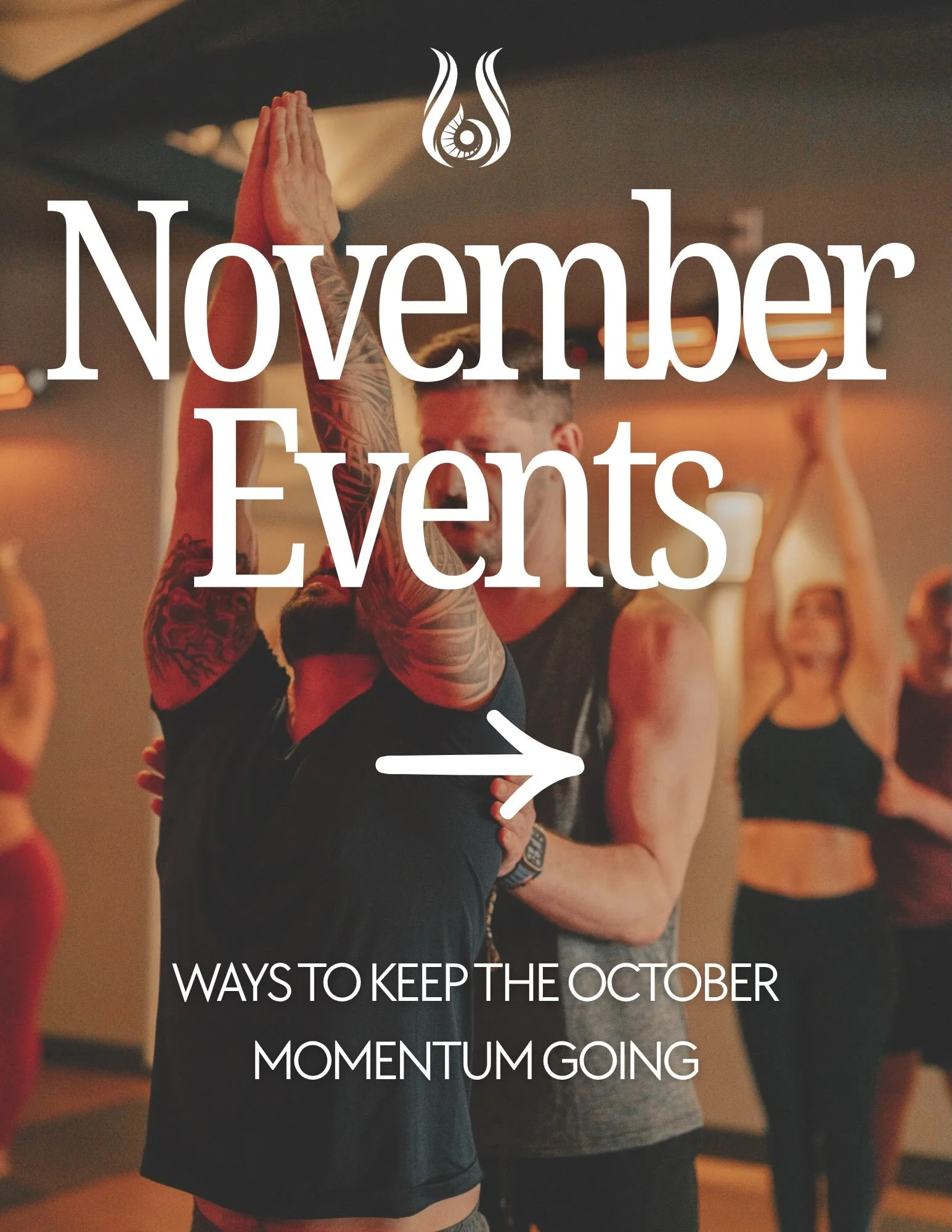 Solfire Family, you all have been CRUSHING the Fall Challenge! It is such an honor to see so many of you show up, give it your all, and make it on your mats rain or shine. 💫

Swipe through our upcoming special November events, and keep the Fall Chal