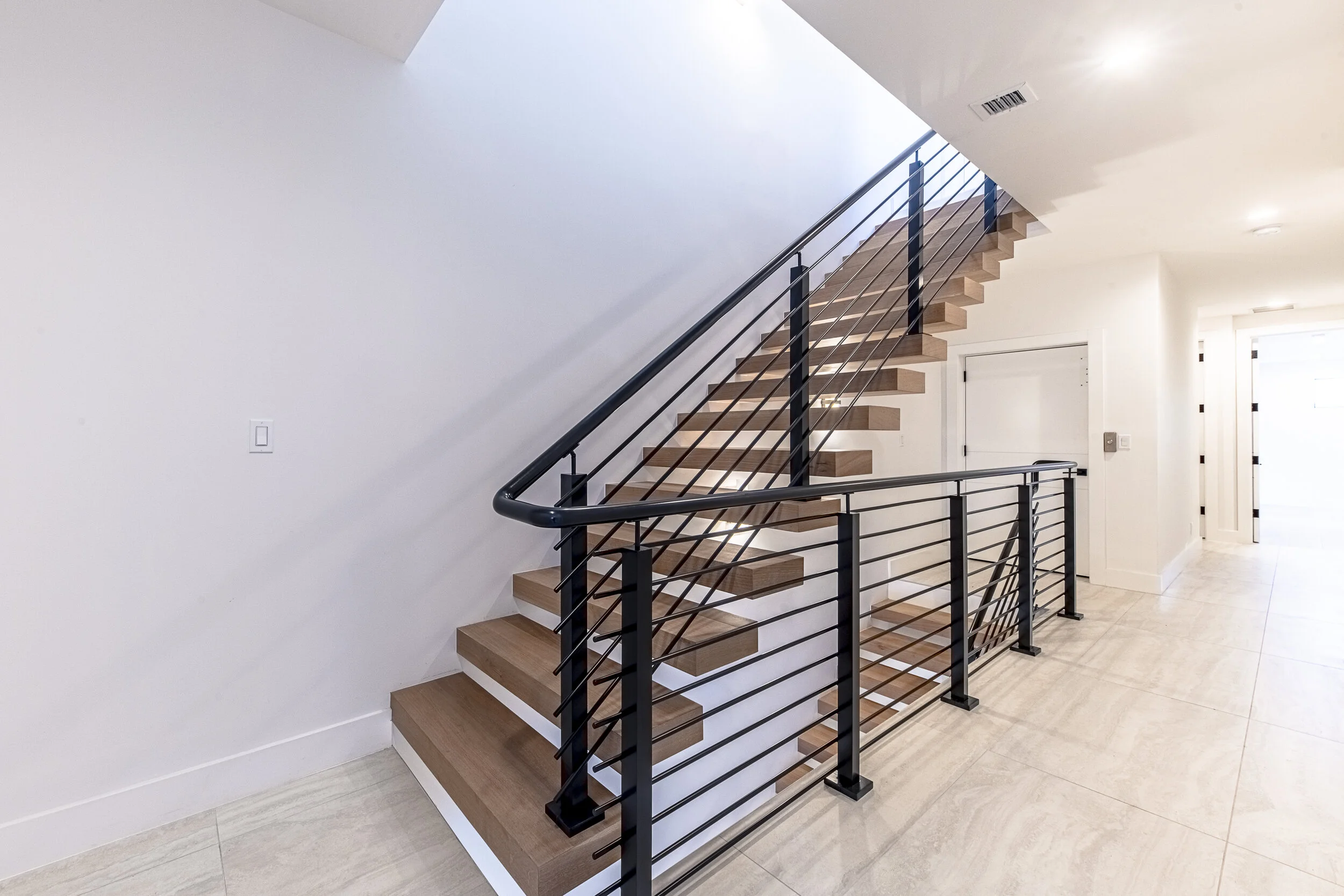 Victoria Park, Fort Lauderdale, custom townhomes floating stairs