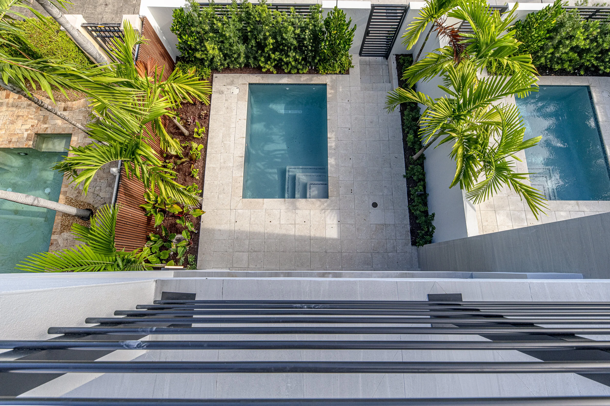 Victoria Park, Fort Lauderdale, custom townhomes - private pool view