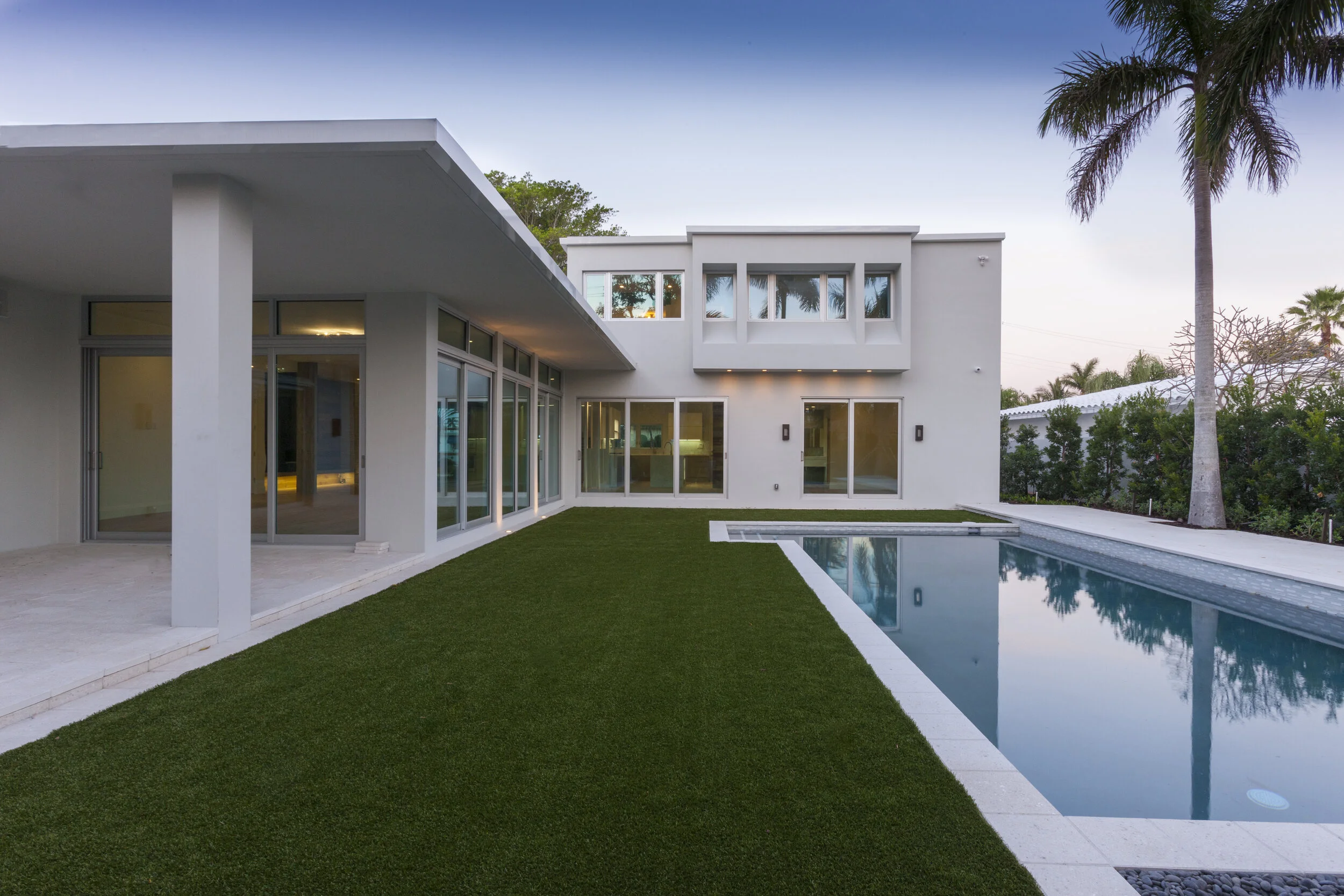 Harbor Beach custom luxury contemporary home with lap pool