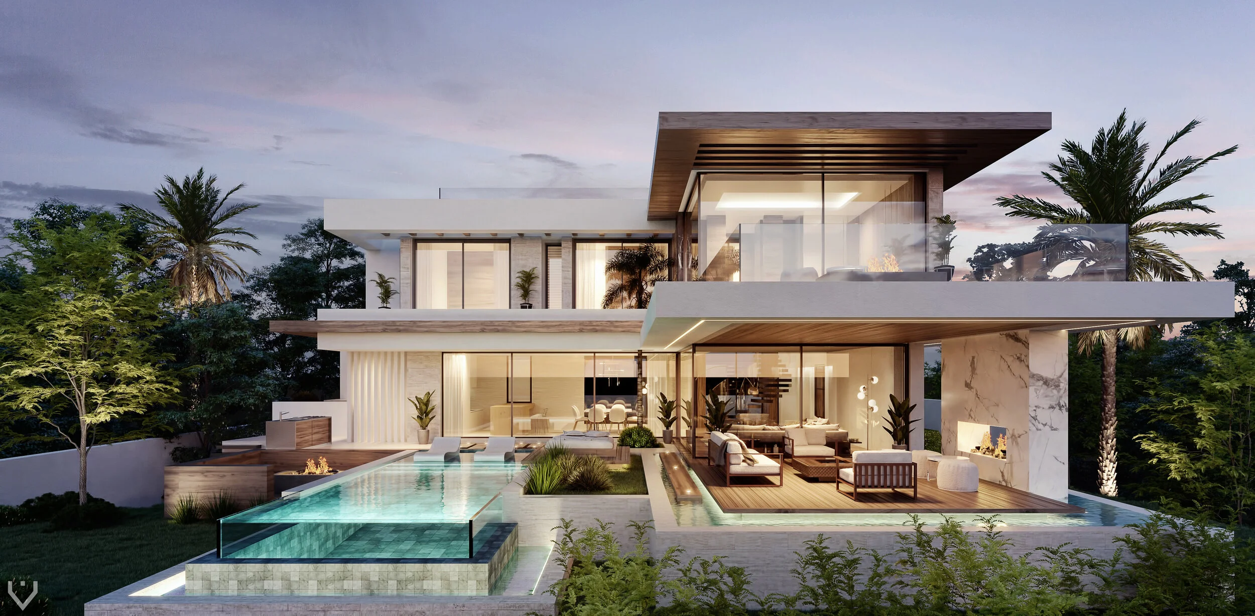 Luxury South Florida contemporary home with pool