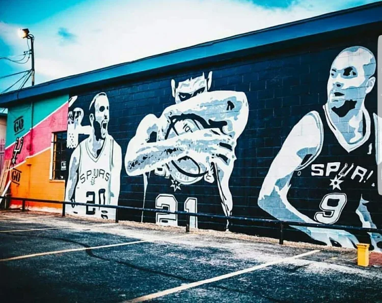 A spurs mural by Albert Gonzales