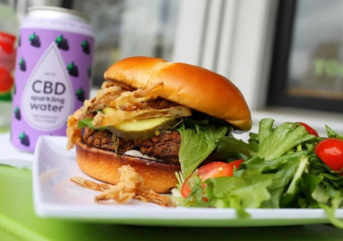 @thesouthernsalad is offering a special vegan burger topped with @ilovewillsdills for their December special!!!!
