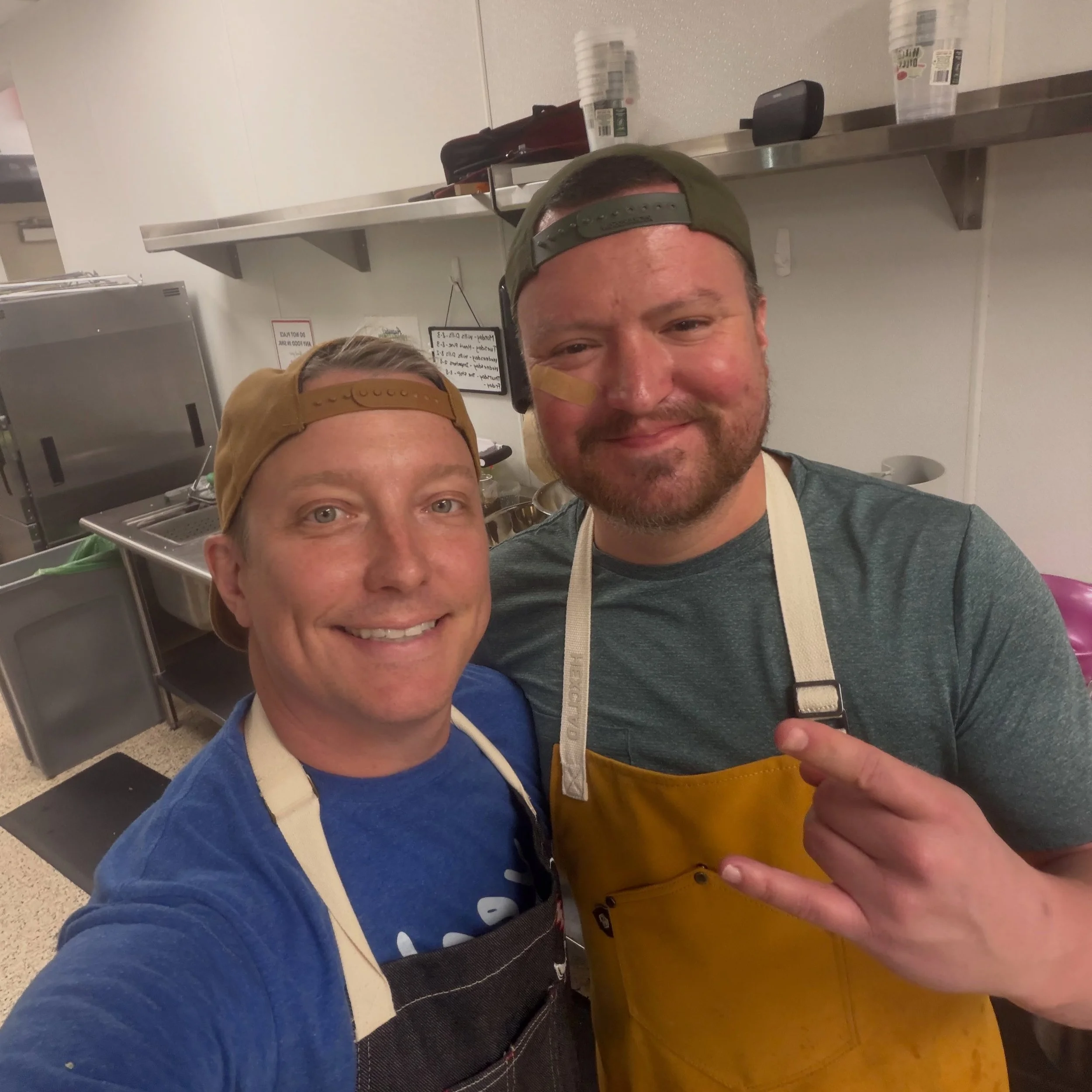 Dr Jacob Beltz made a very special kitchen cameo today! We knocked out processing about 200lbs of cucumbers that&rsquo;ll be hitting stores and restaurants next week!