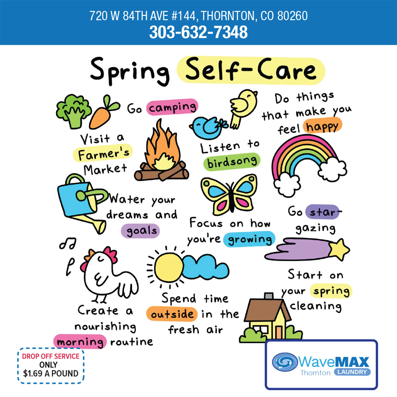 With so many Spring activities to do, self care can fall to the back burner. Here are some ideas for Spring self care.