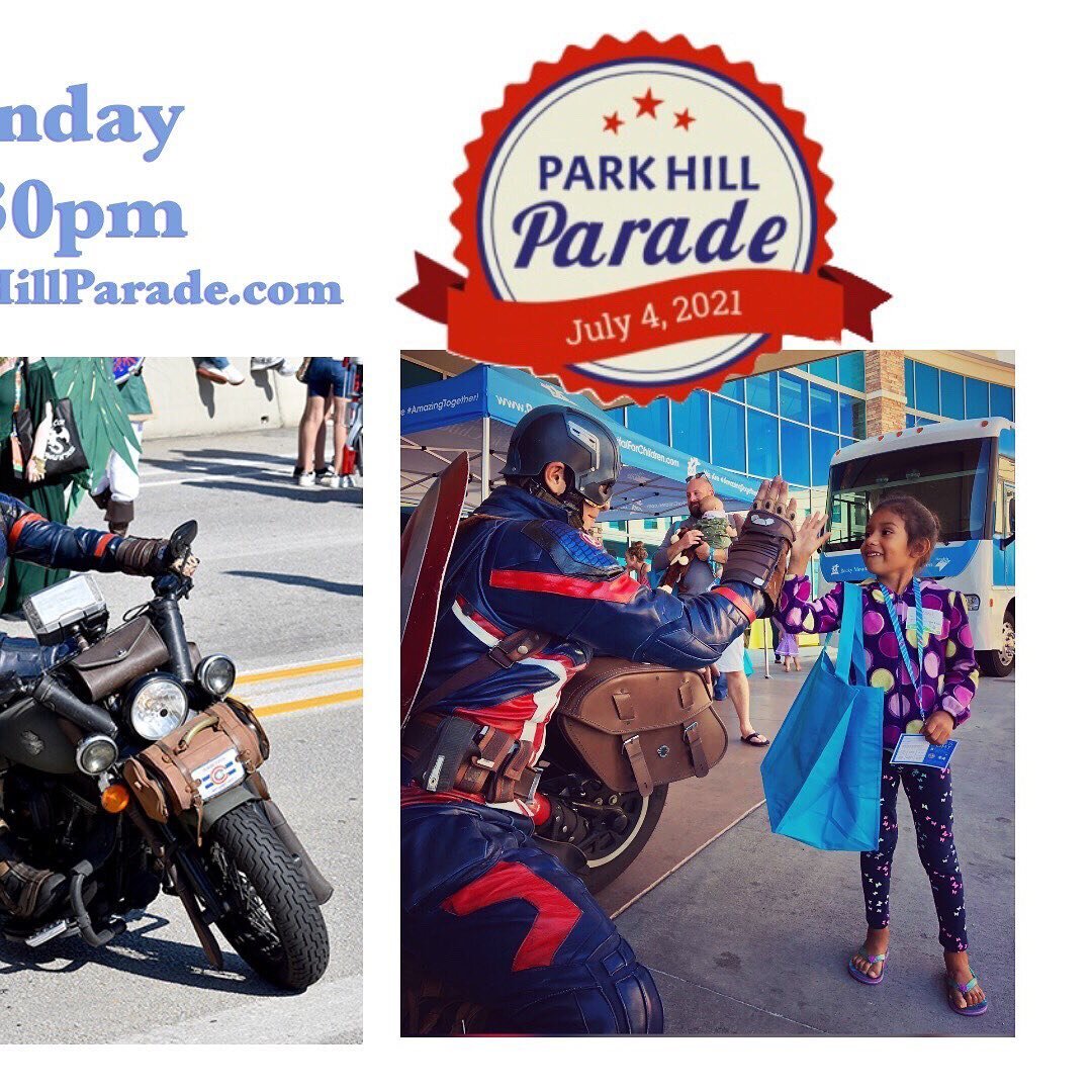 Join Colorado Captain at the @parkhillparade  2021! 🇺🇸🎉Returning for its 11th year at 1:30 p.m. on Sunday, July 4! Denver's largest Independence Day march will be filled with new groups and returning favorites, marching along 23rd Ave. from Dexter