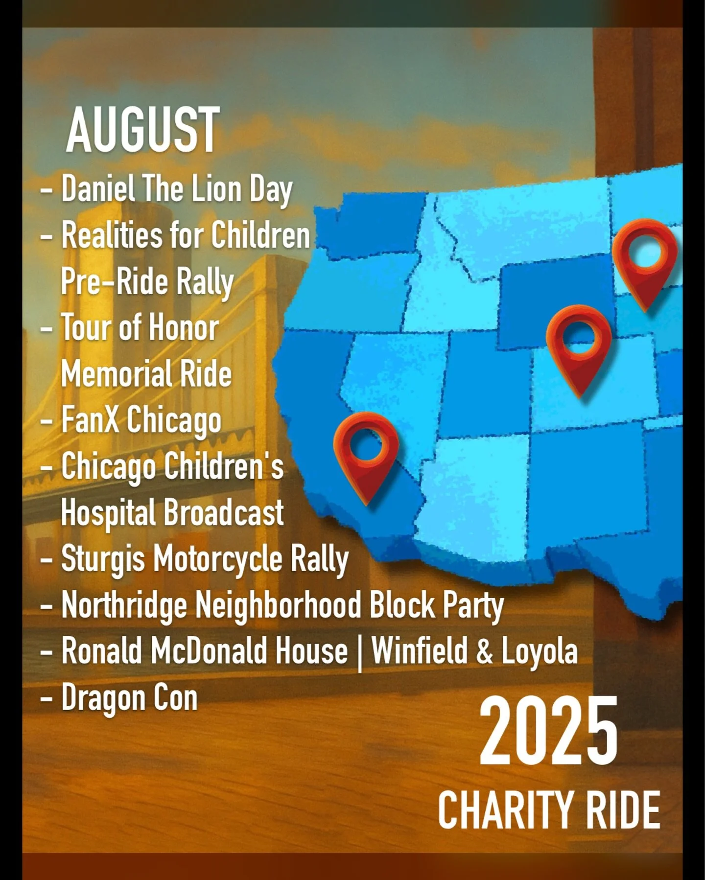 🚨 ANNOUNCING: CAP ACROSS AMERICA 2025 🚨

Hey everyone 🥹👋 Let&rsquo;s do this.

From the Rockies to the Big Apple, coast to coast and back again &mdash; I&rsquo;m hitting the road in 2025 for a cross-country charity ride to bring smiles, hope, and