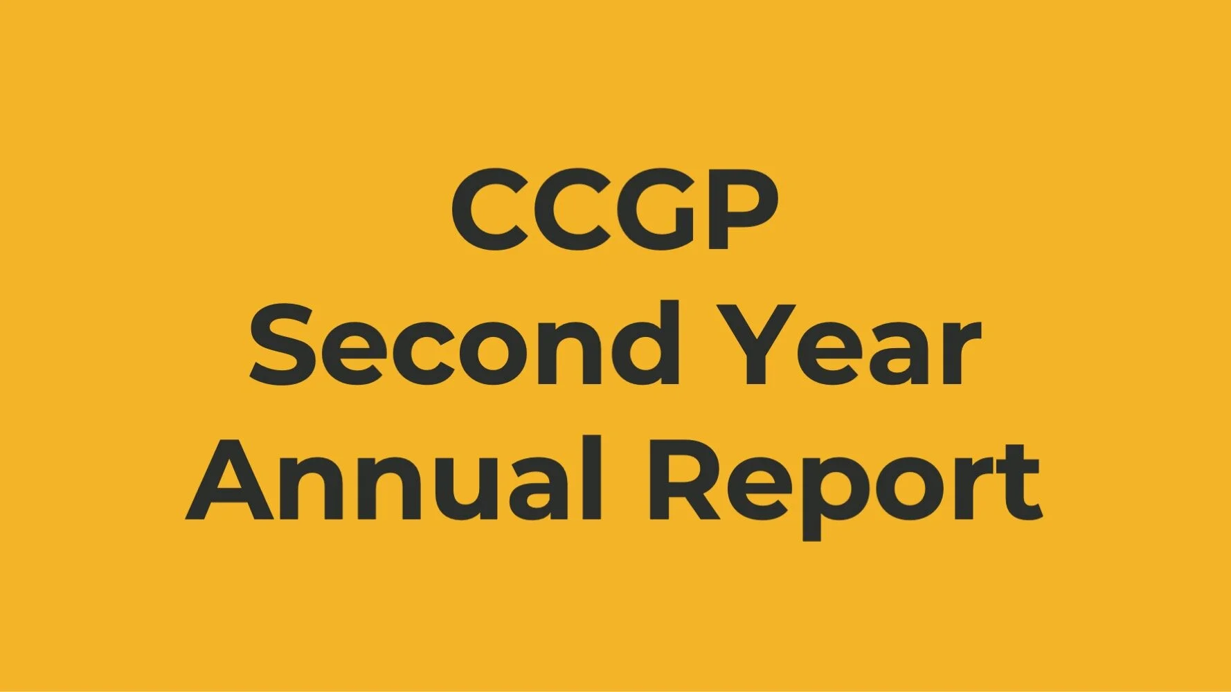 CCGP Second Year Annual Report